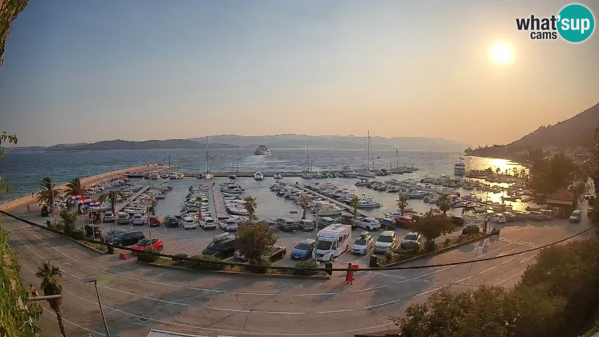 Webcam Orebić Uferpromenade – Fähre nach Korčula Live
