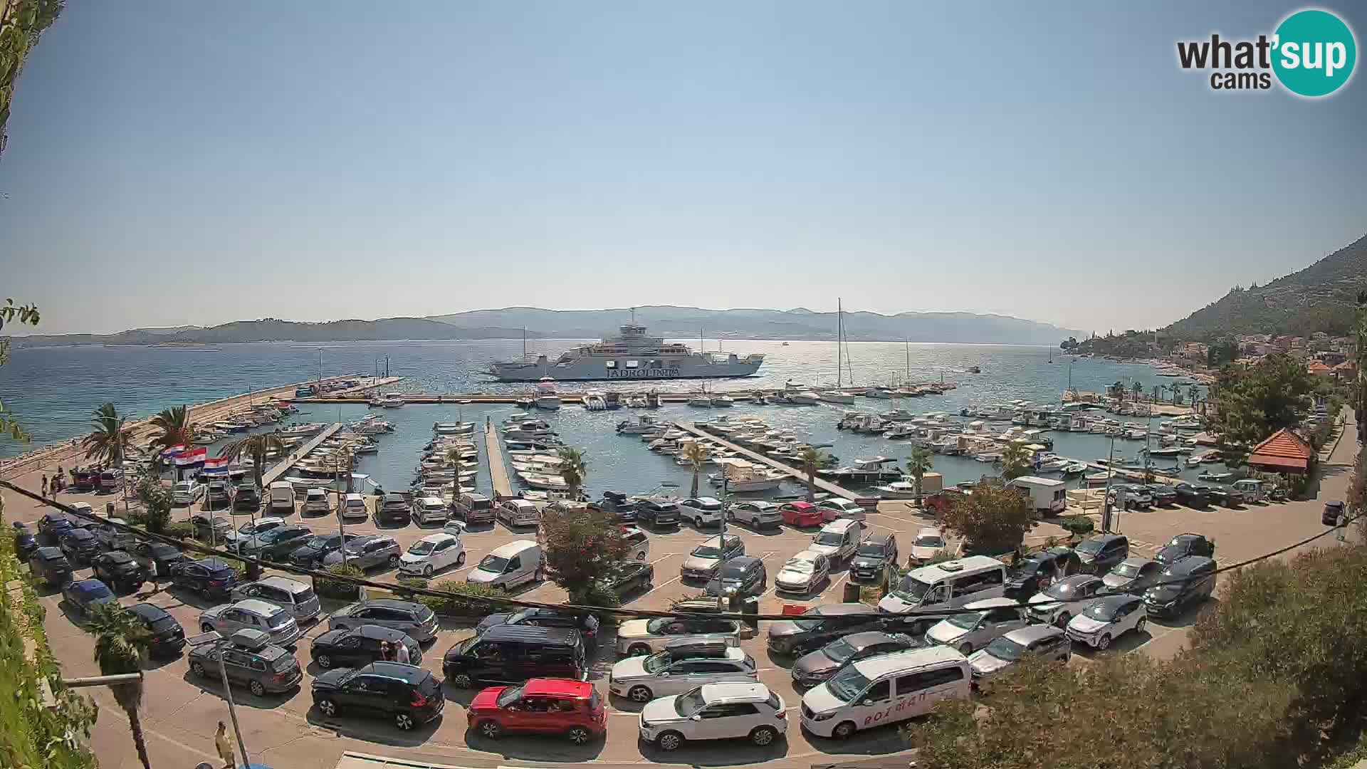 Webcam Orebić Riva – Ferry to Korčula Live