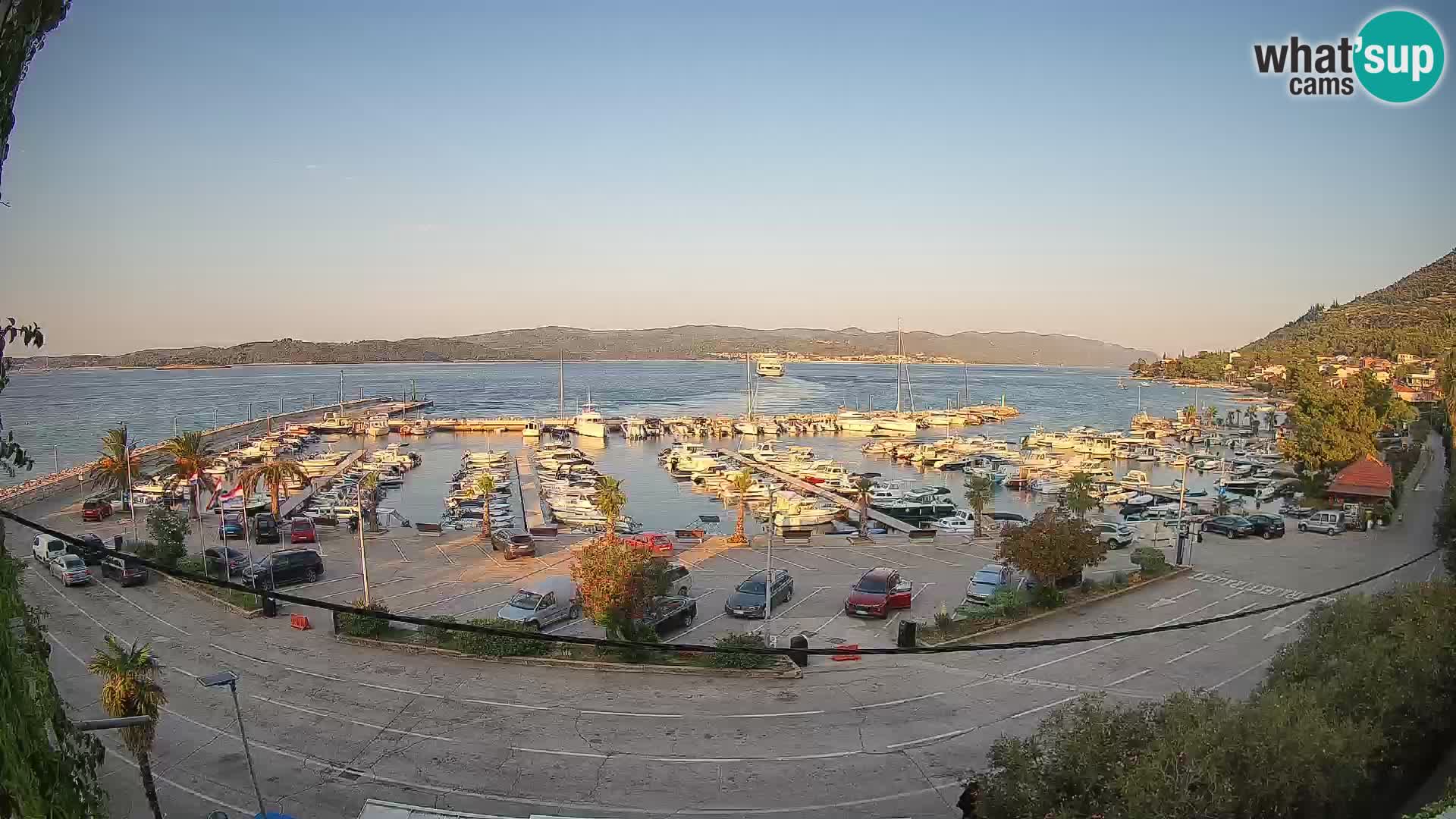 Webcam Orebić Uferpromenade – Fähre nach Korčula Live