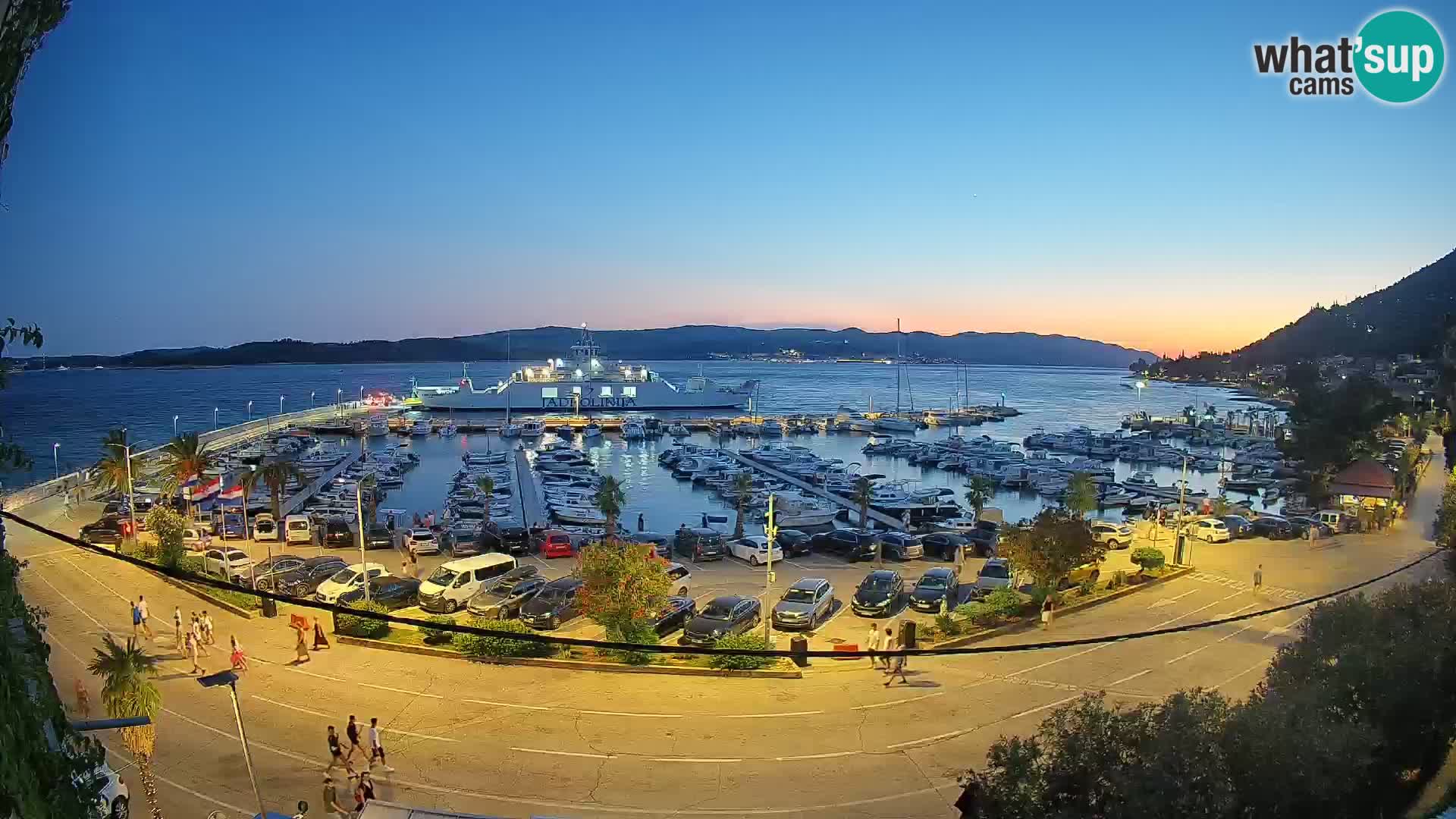 Webcam Orebić Uferpromenade – Fähre nach Korčula Live