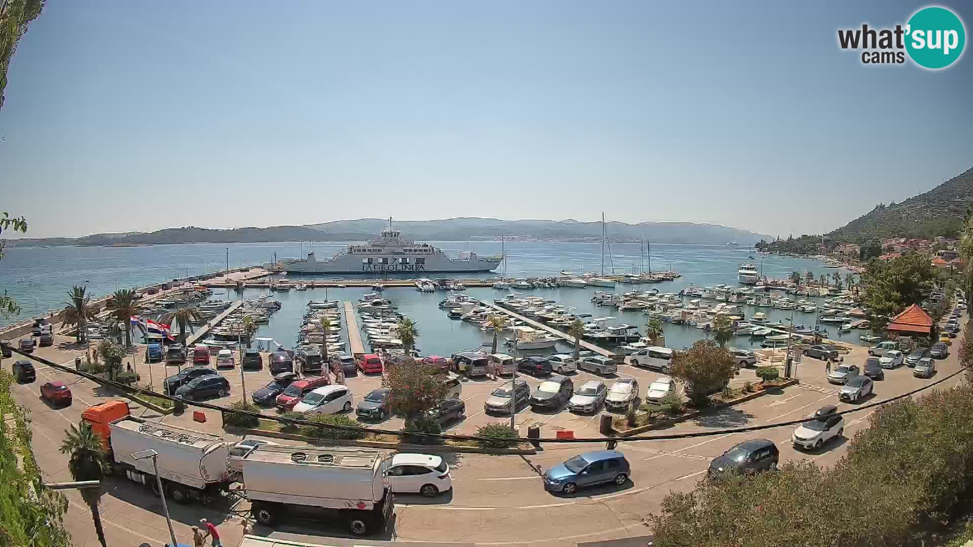 Webcam Orebić Riva – Ferry to Korčula Live