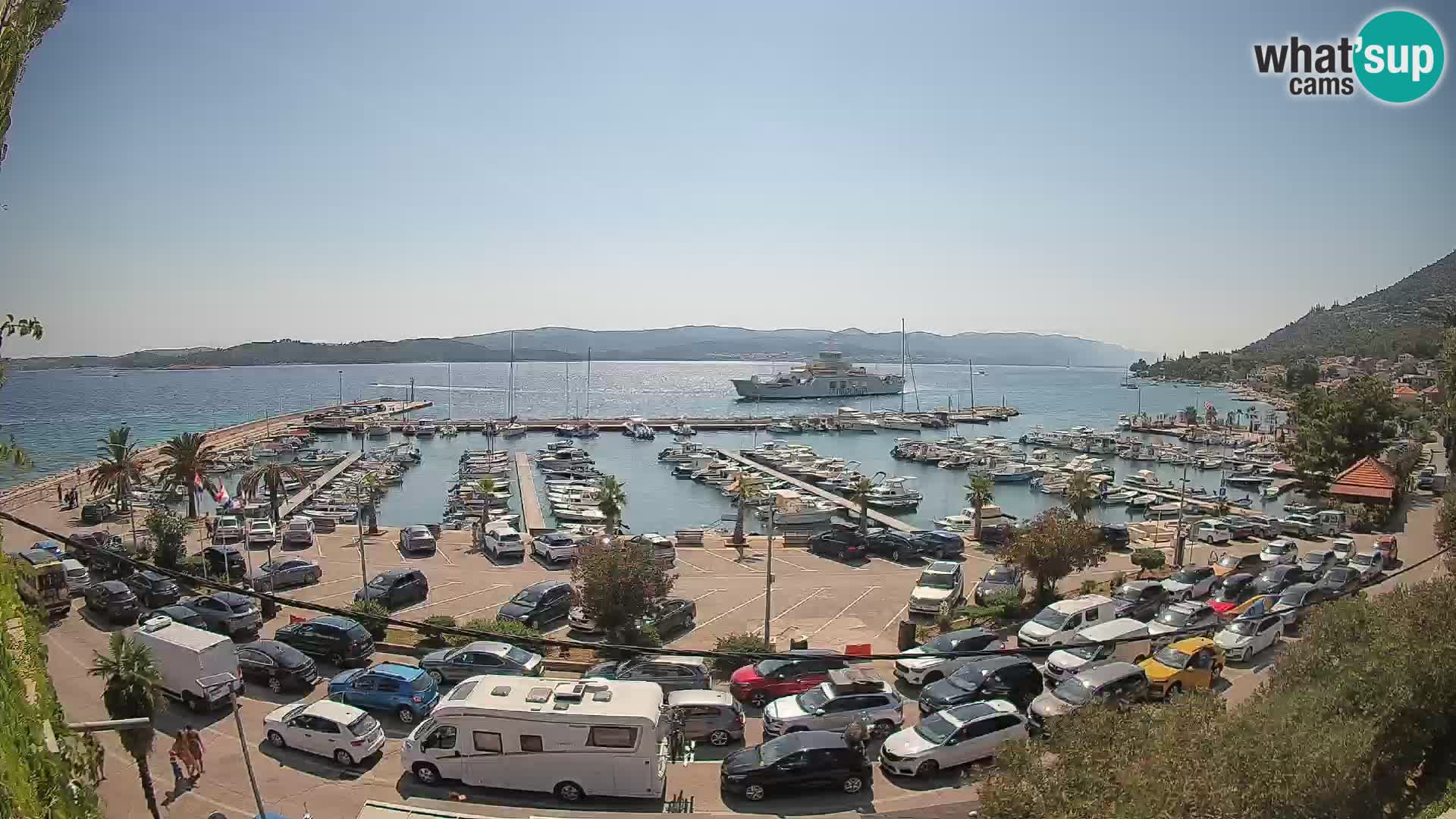 Webcam Orebić Riva – Ferry to Korčula Live