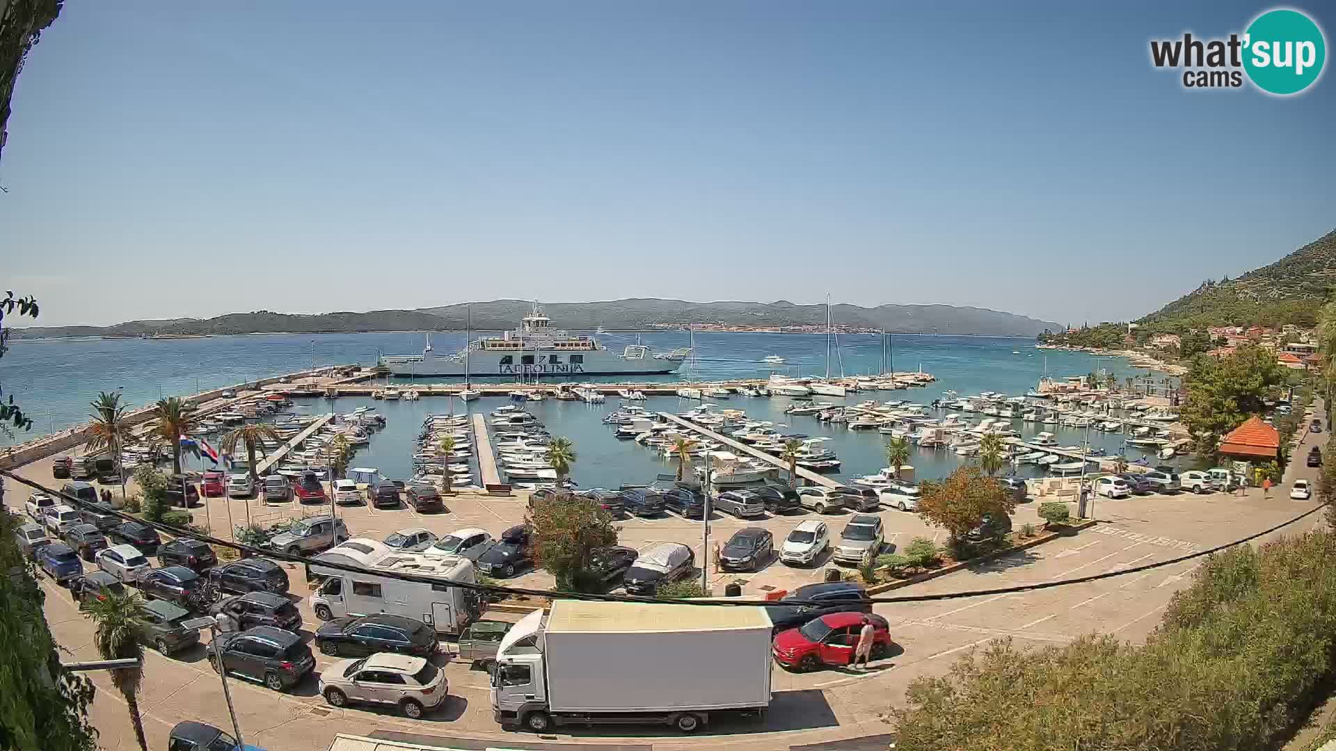 Webcam Orebić Riva – Ferry a Korčula en vivo