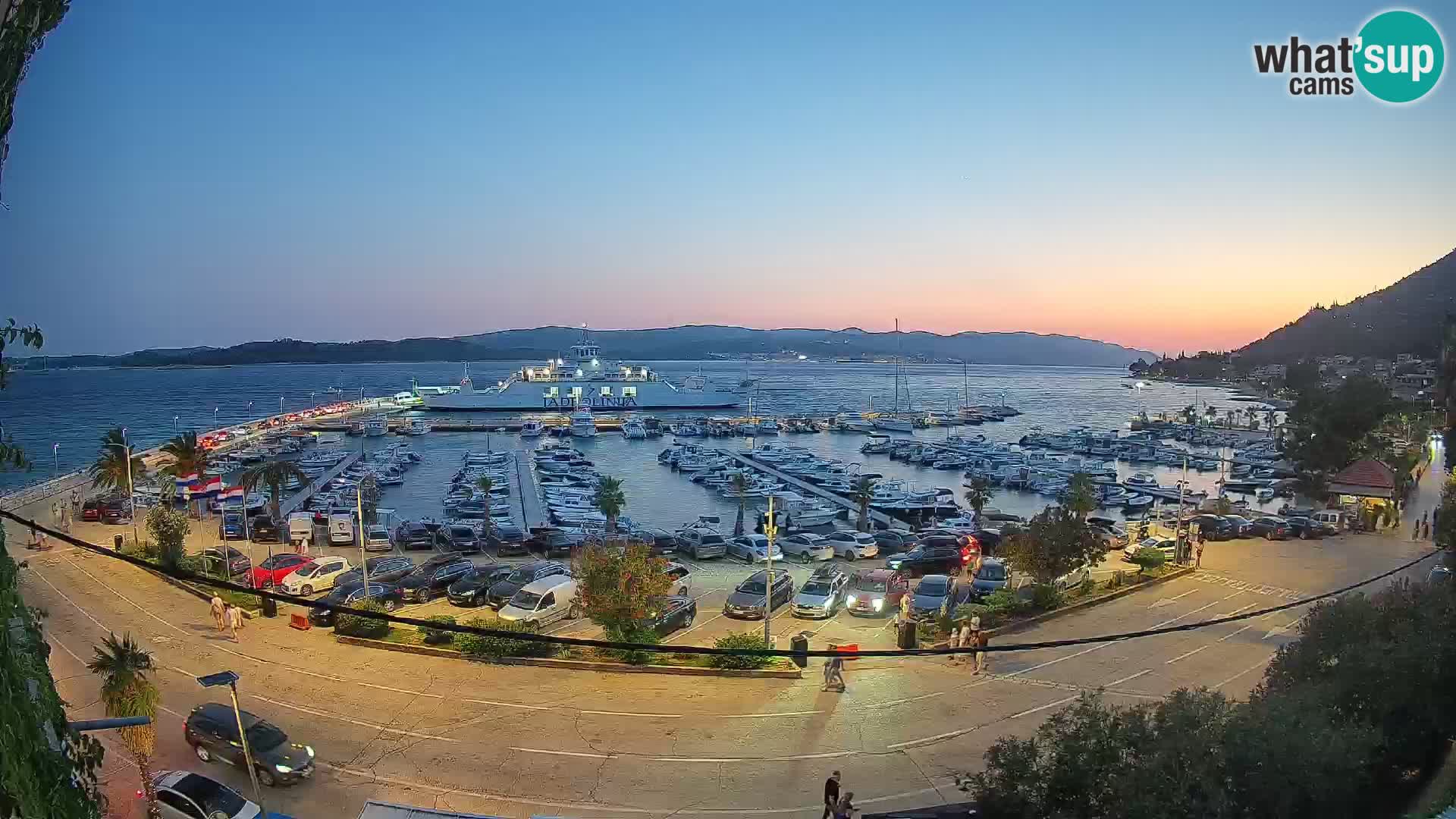 Webcam Orebić Riva – Ferry to Korčula Live