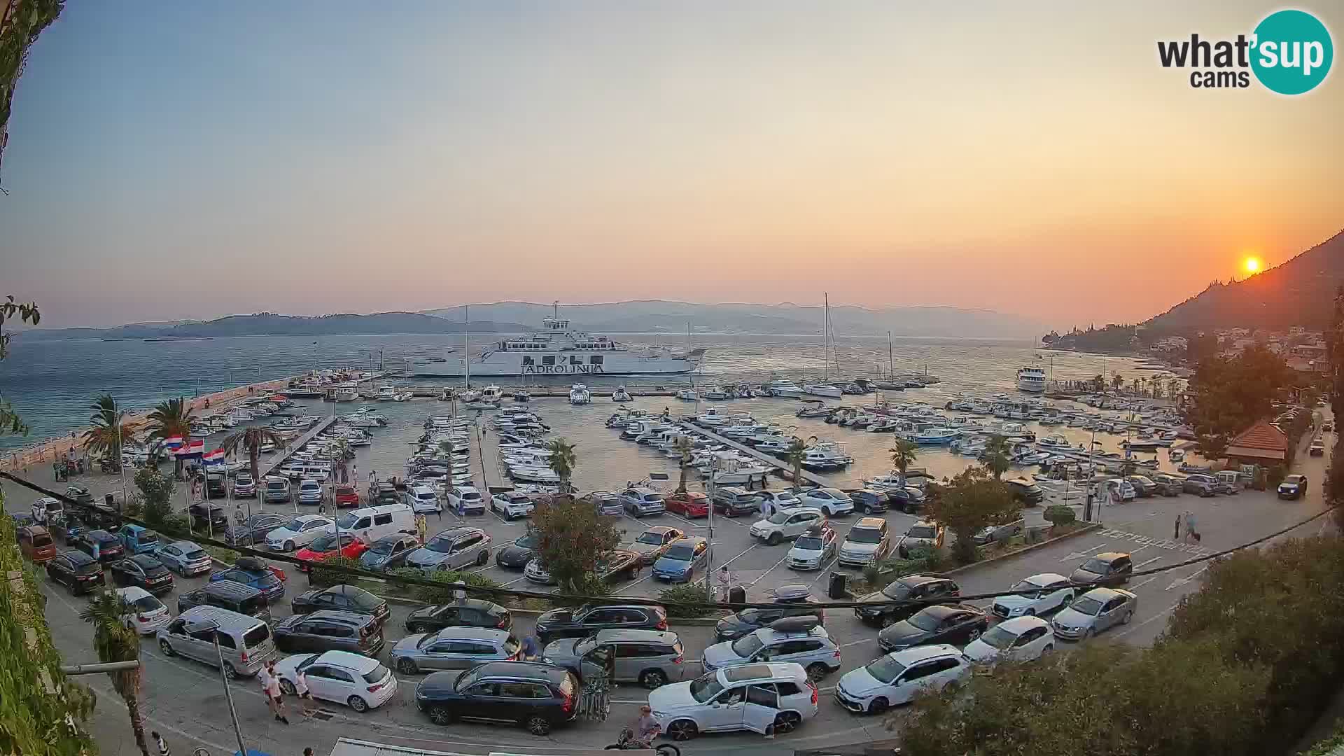 Webcam Orebić Riva – Ferry to Korčula Live