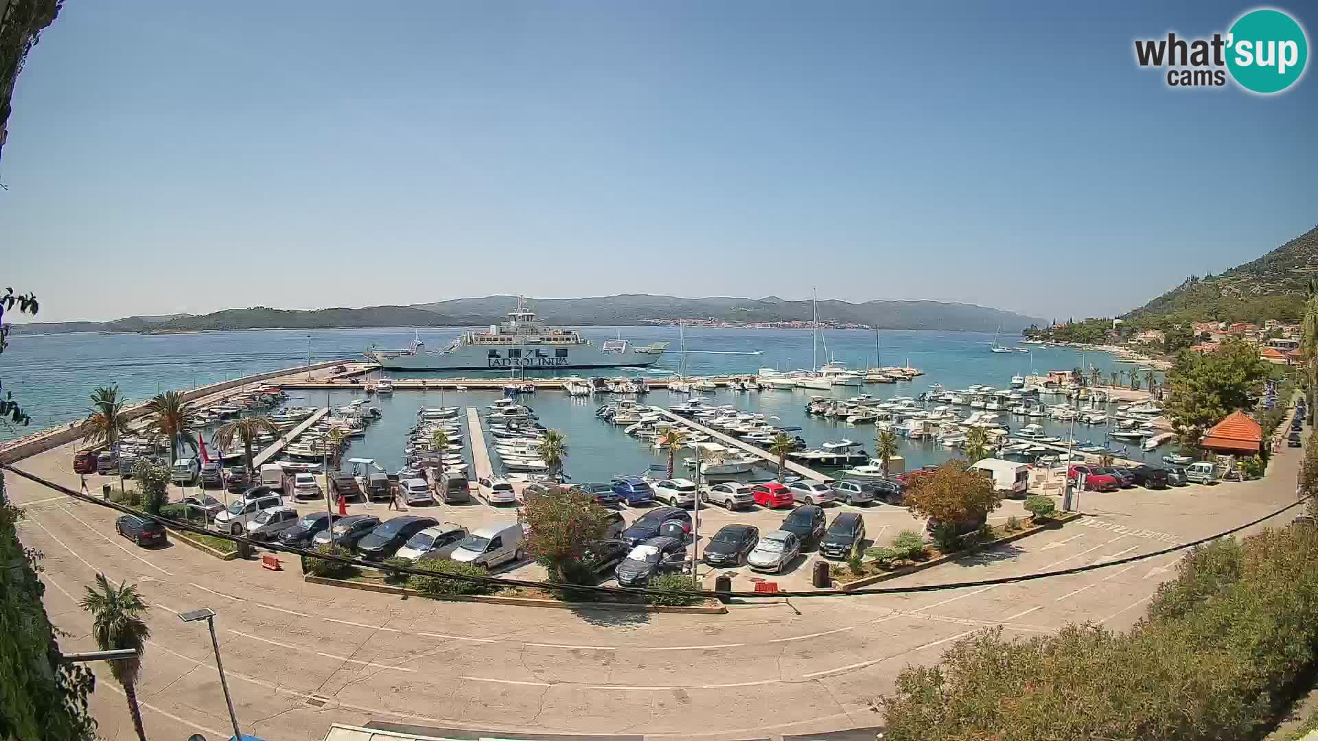 Web kamera Orebić Riva – Trajekt za Korčulu uživo