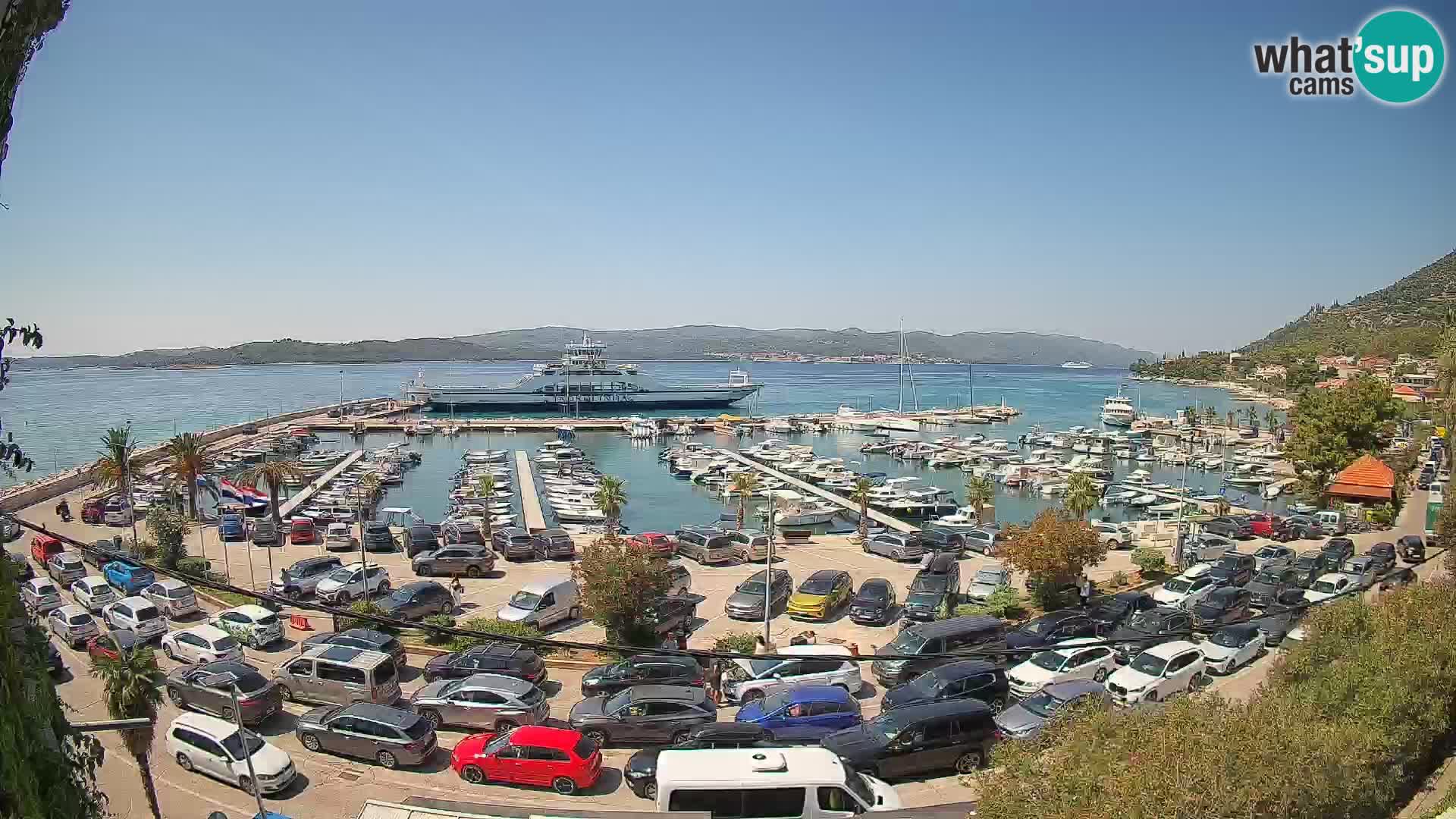 Webcam Orebić Riva – Ferry vers Korčula en direct