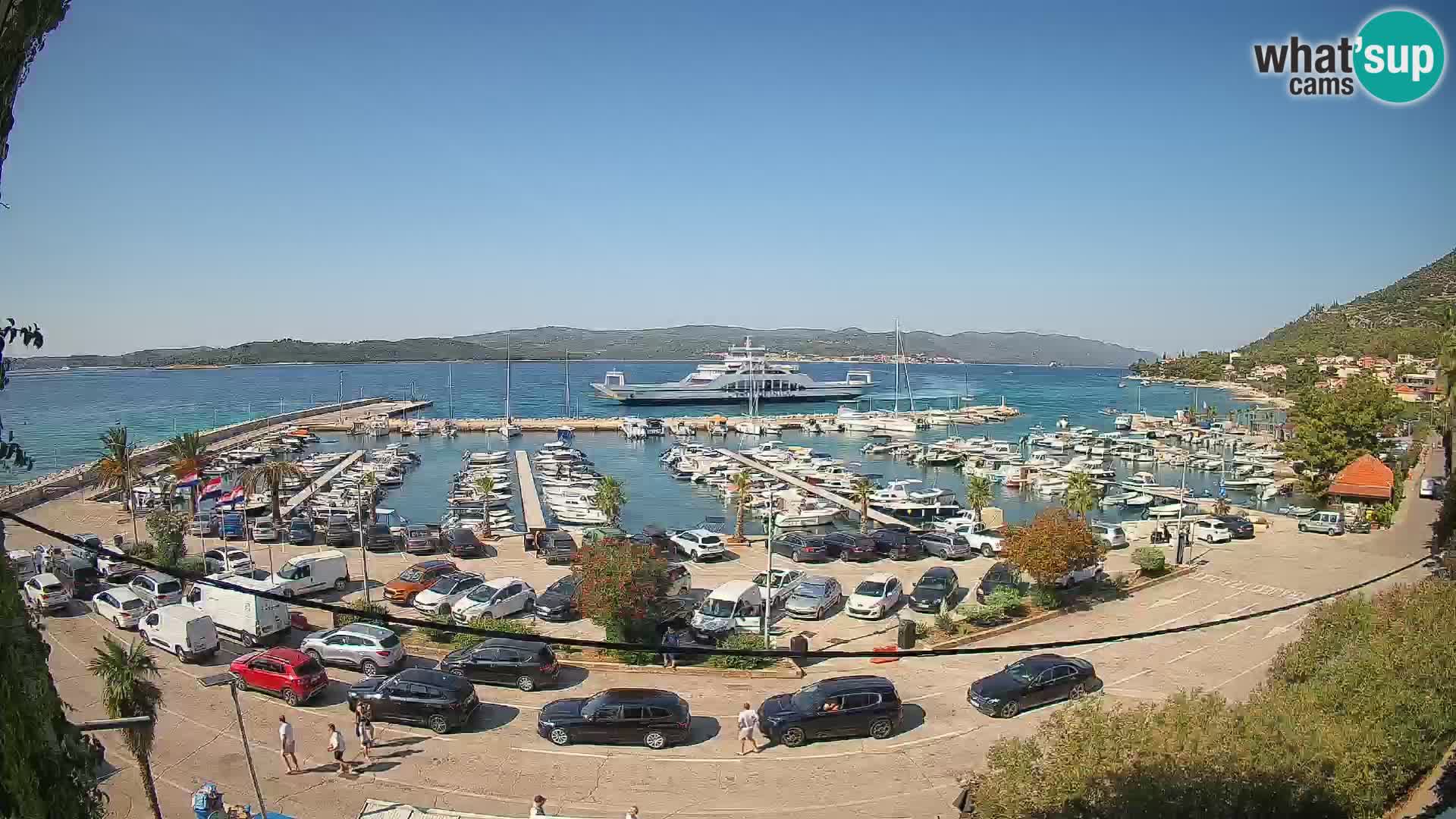 Webcam Orebić Uferpromenade – Fähre nach Korčula Live