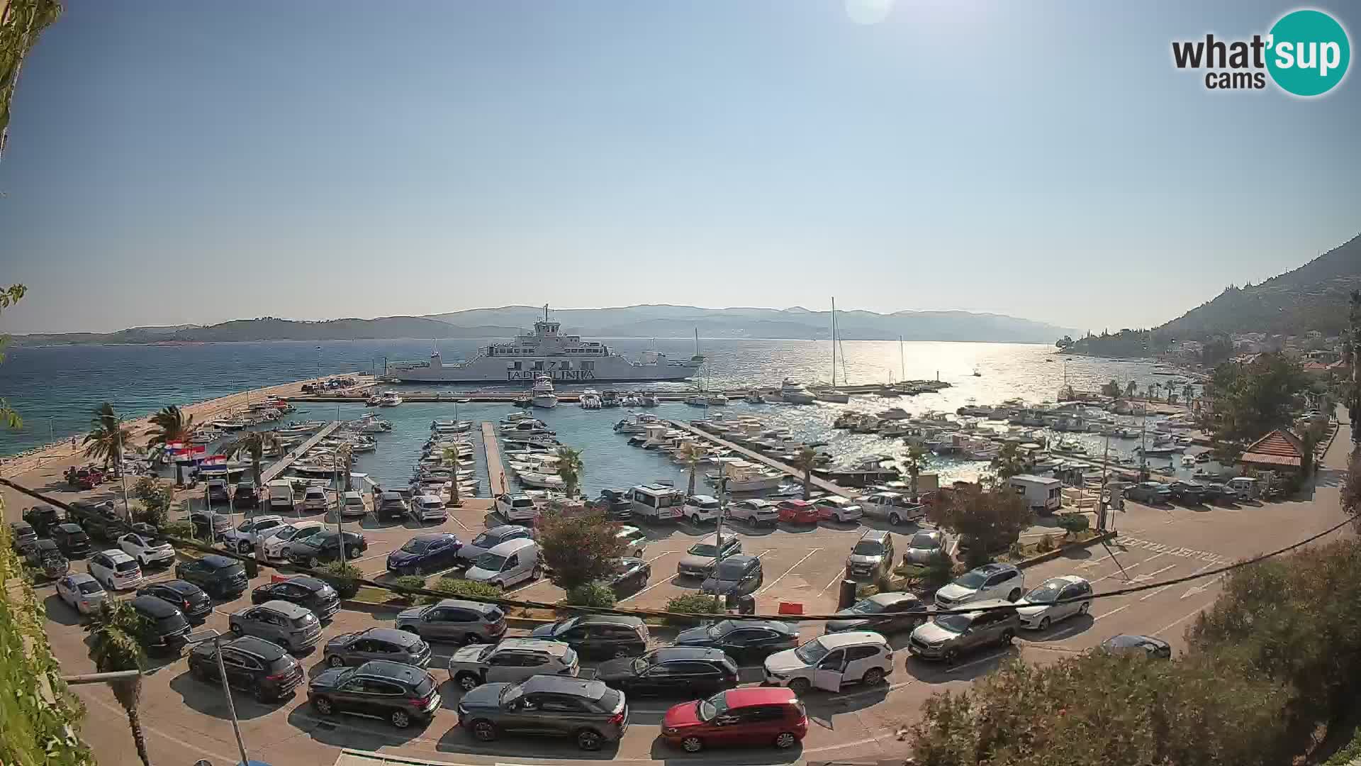 Webcam Orebić Riva – Ferry a Korčula en vivo