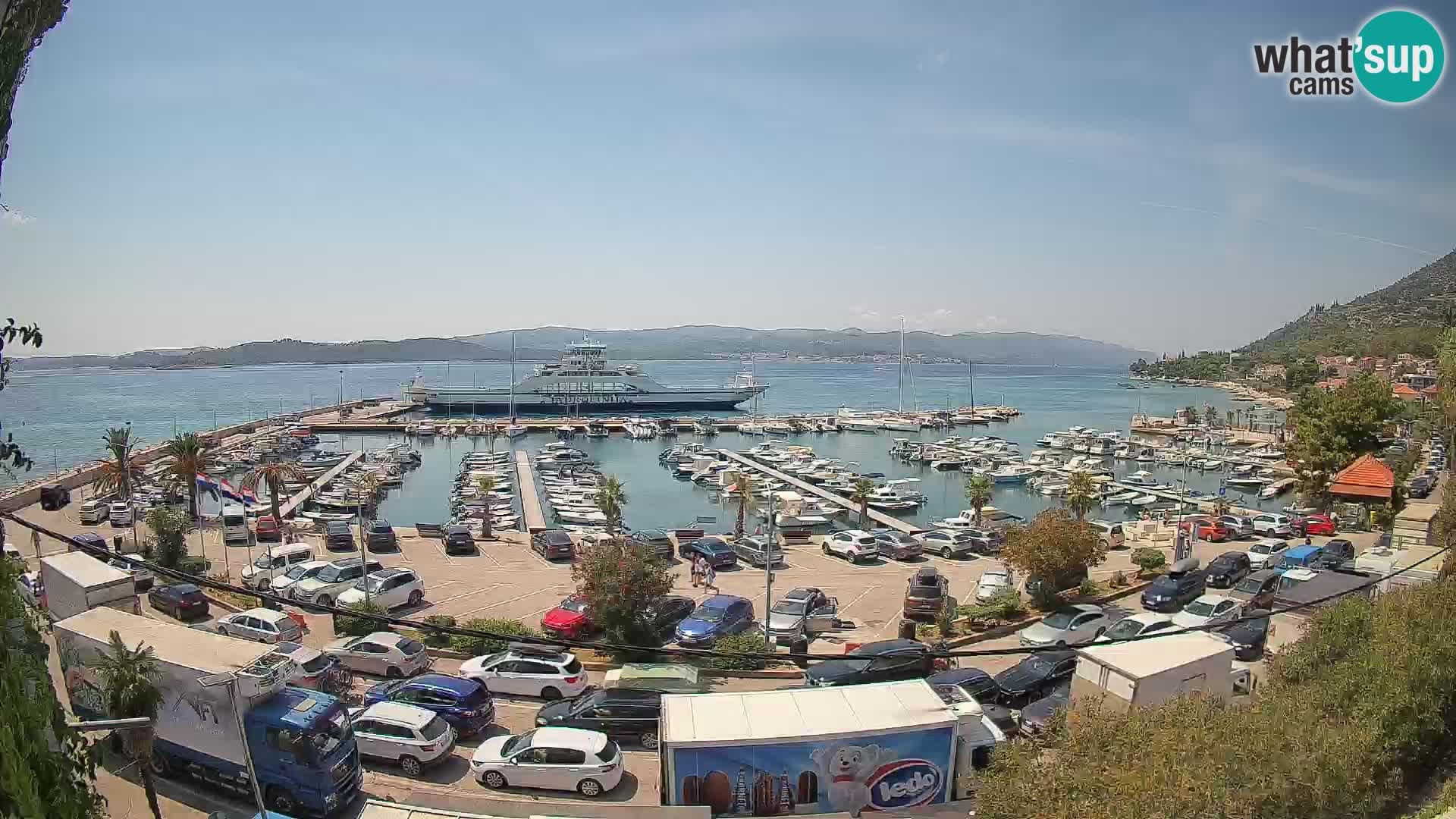 Webcam Orebić Riva – Ferry to Korčula Live