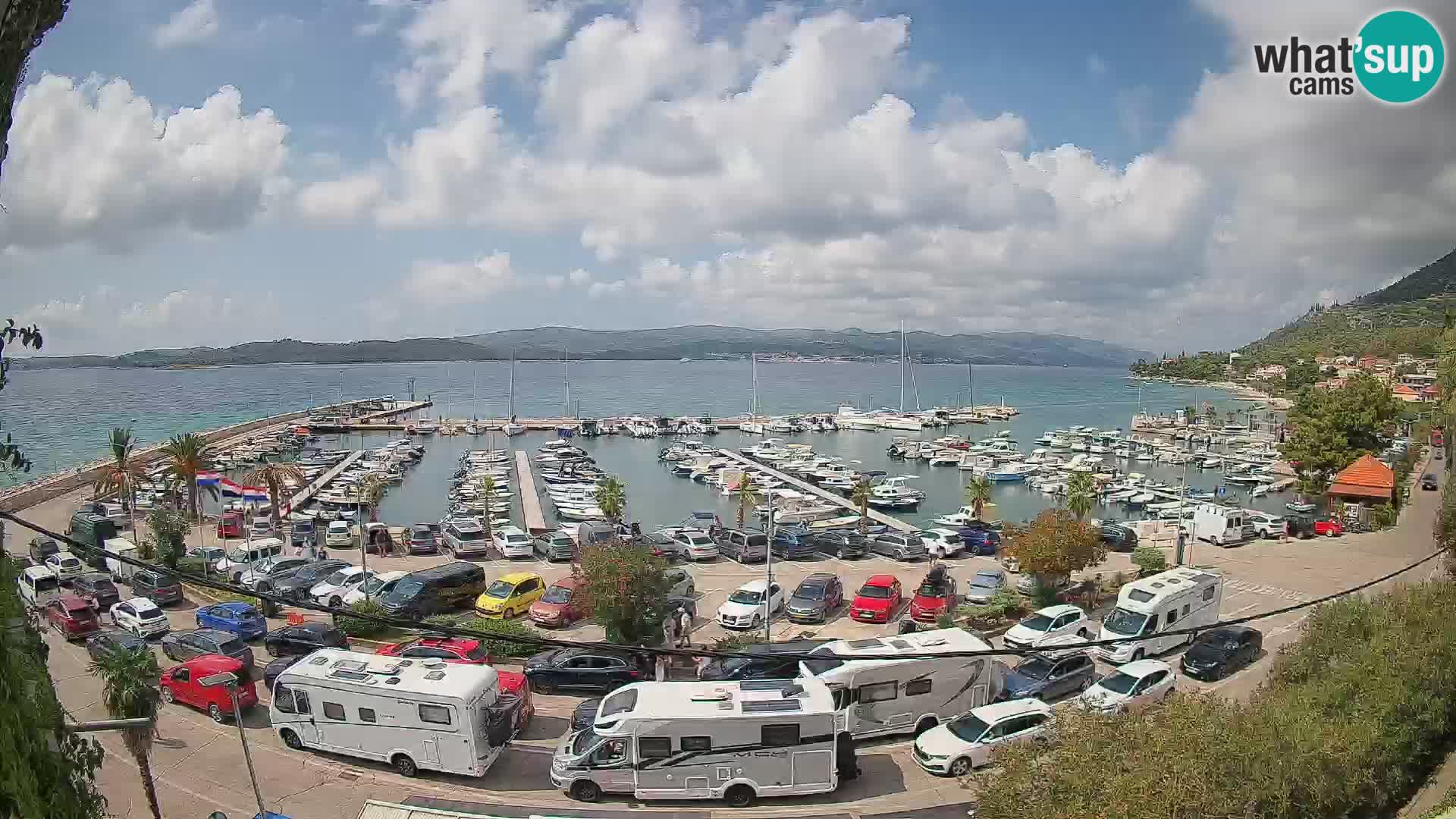 Webcam Orebić Riva – Ferry to Korčula Live