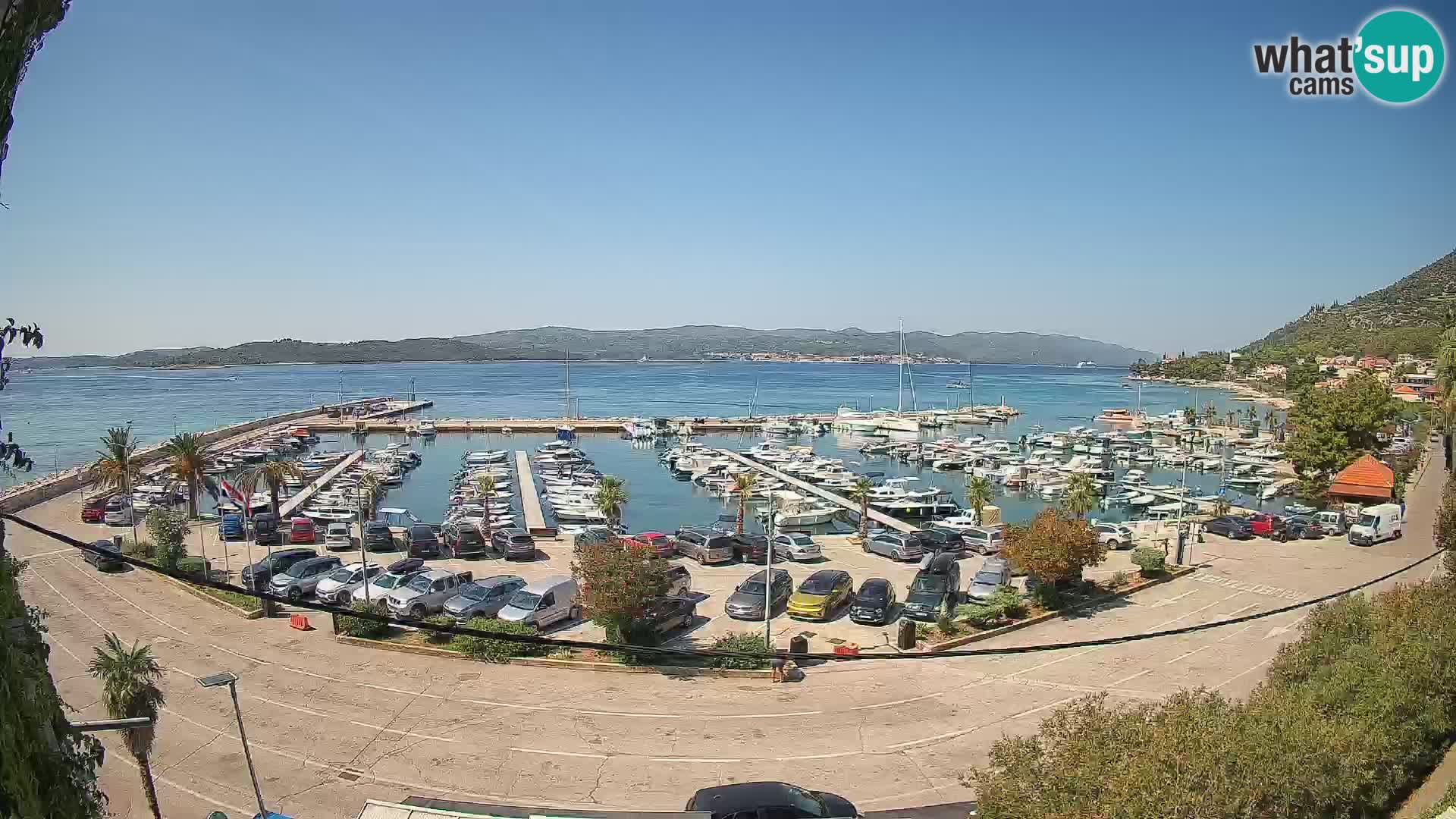 Webcam Orebić Uferpromenade – Fähre nach Korčula Live