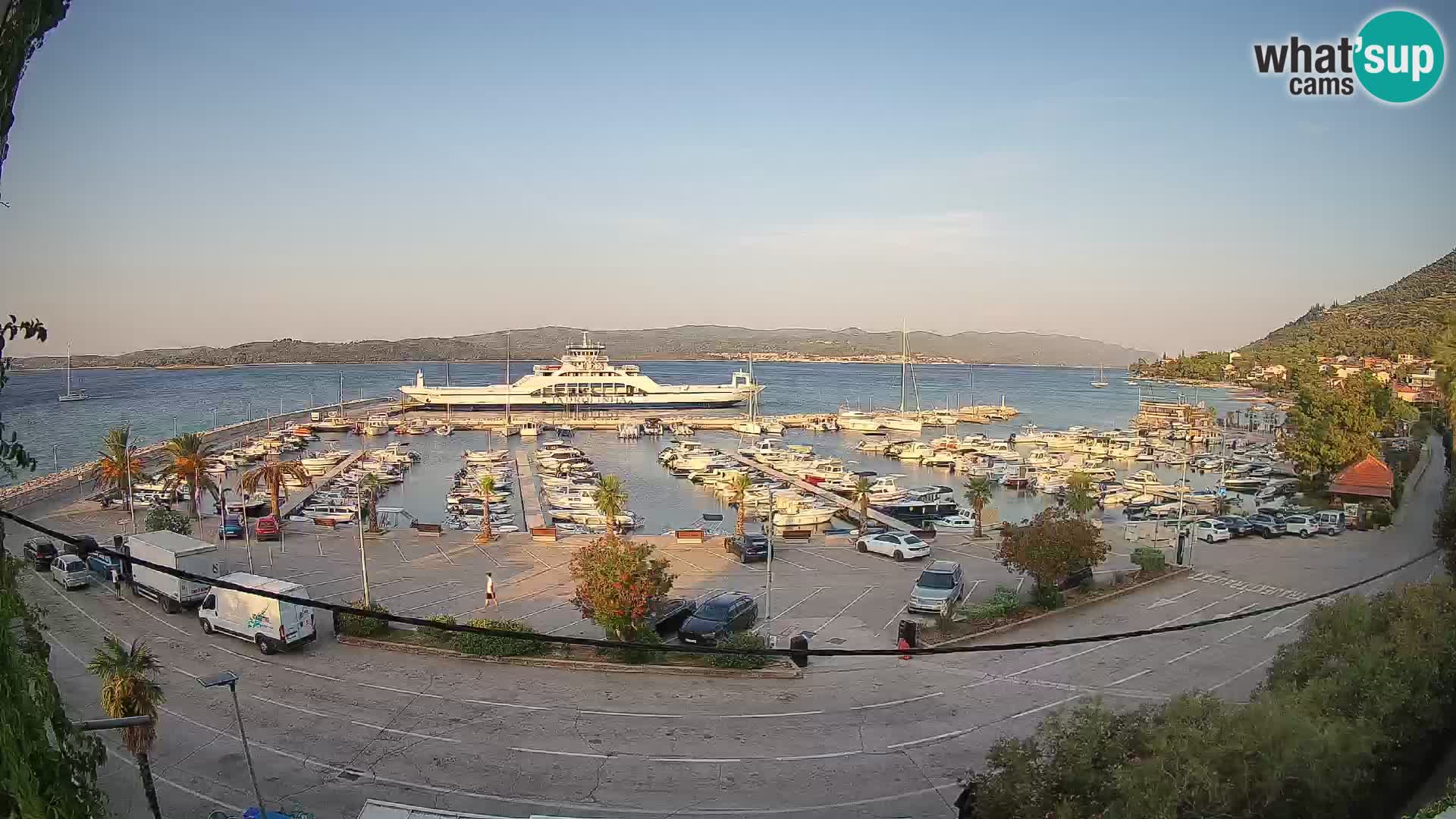 Webcam Orebić Uferpromenade – Fähre nach Korčula Live