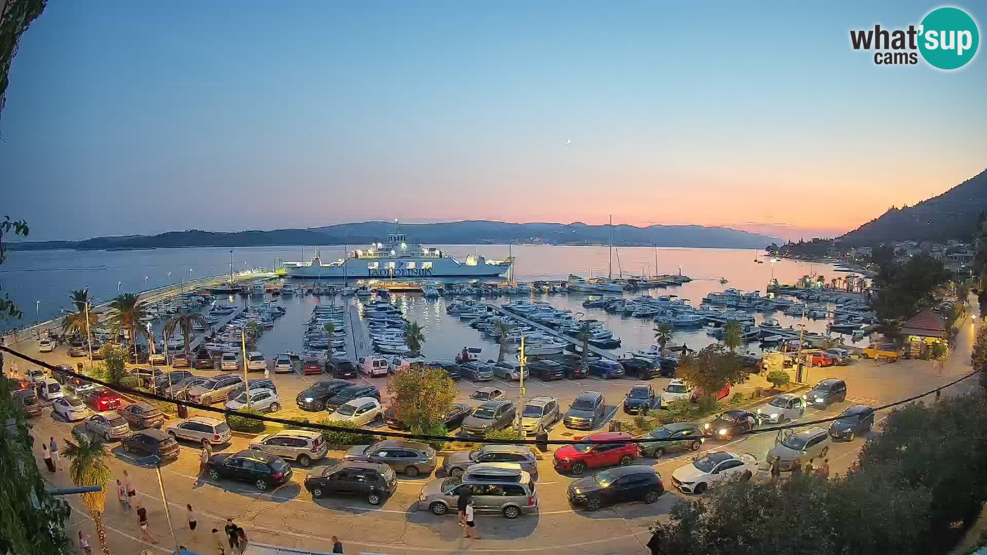 Webcam Orebić Riva – Ferry vers Korčula en direct