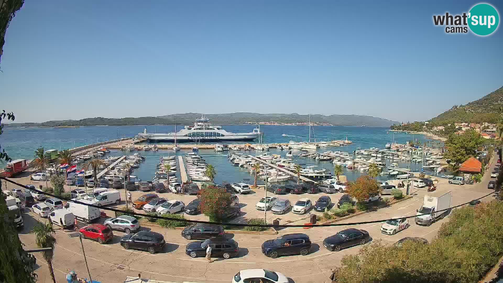 Web kamera Orebić Riva – Trajekt za Korčulu uživo