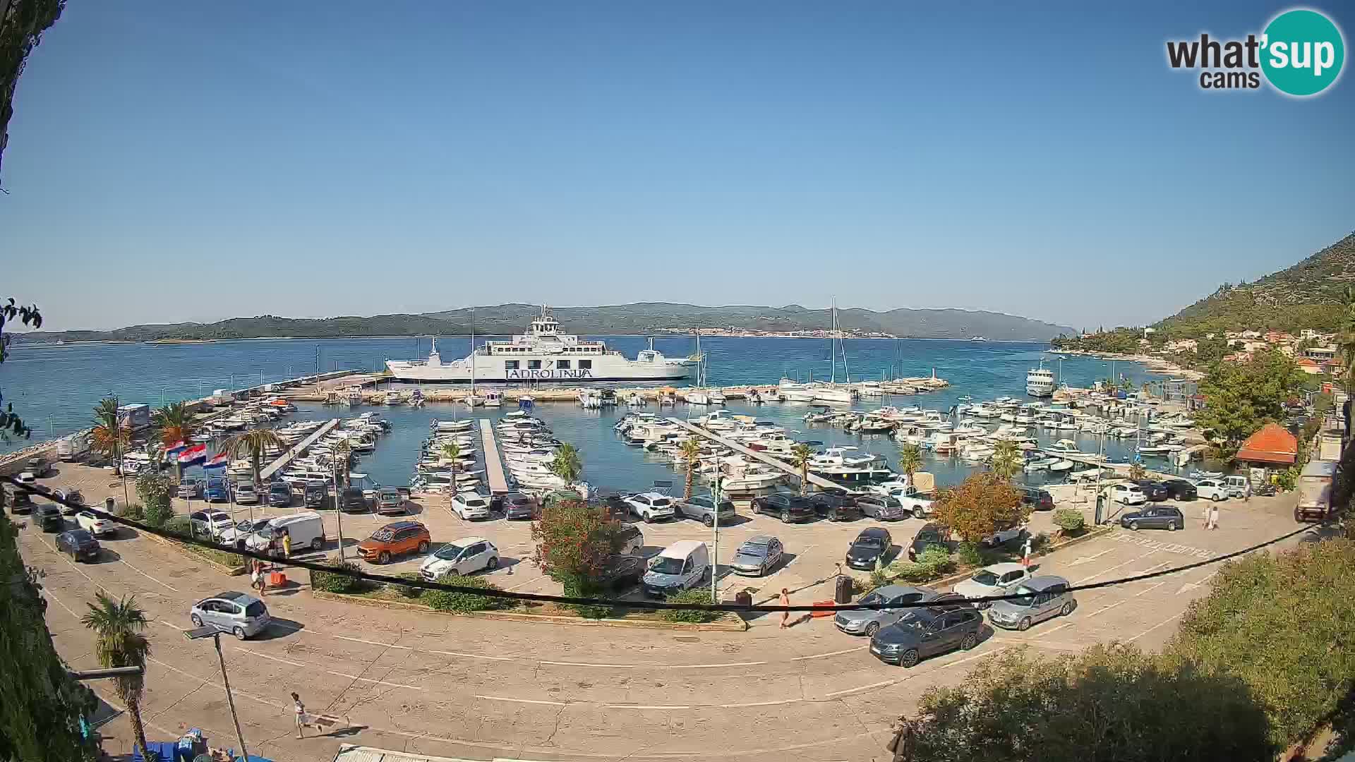 Webcam Orebić Riva – Ferry a Korčula en vivo