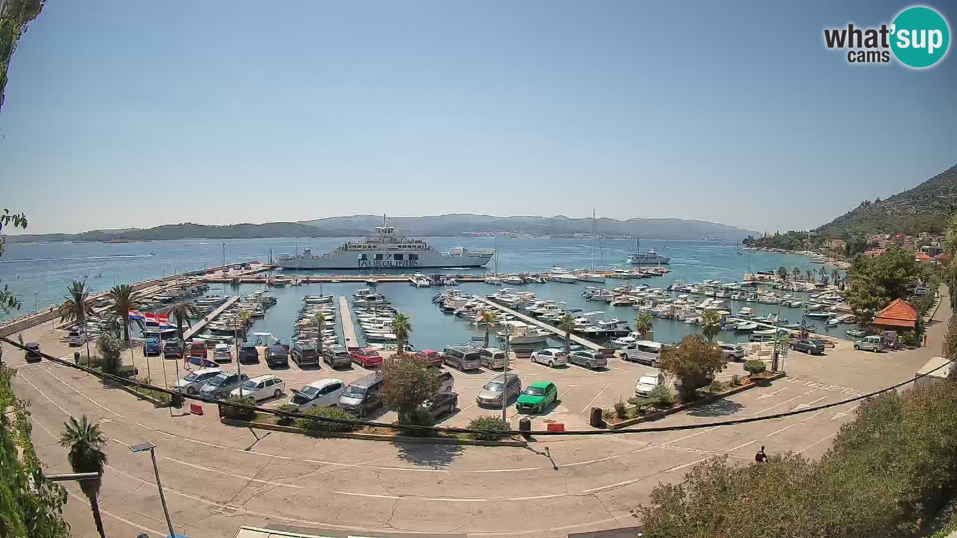 Webcam Orebić Riva – Ferry to Korčula Live