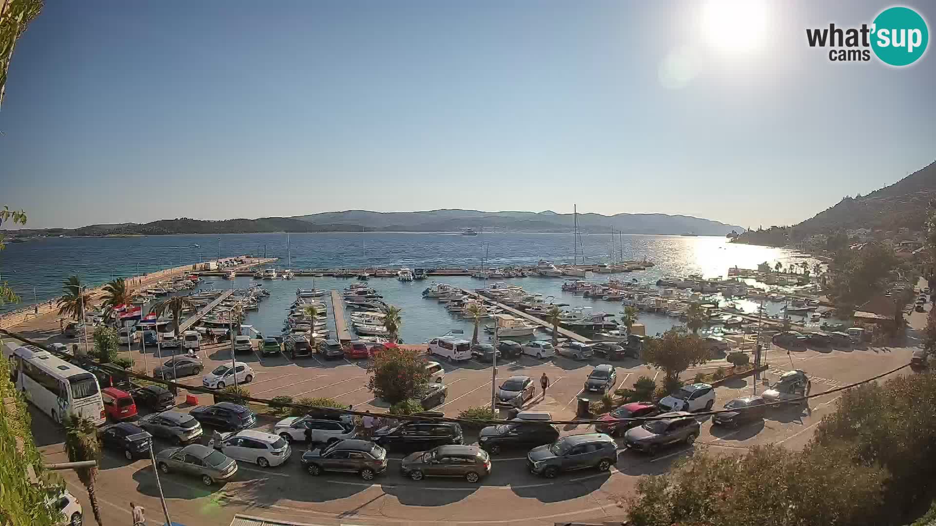 Spletna kamera Orebić Riva – Trajekt za Korčulo v živo