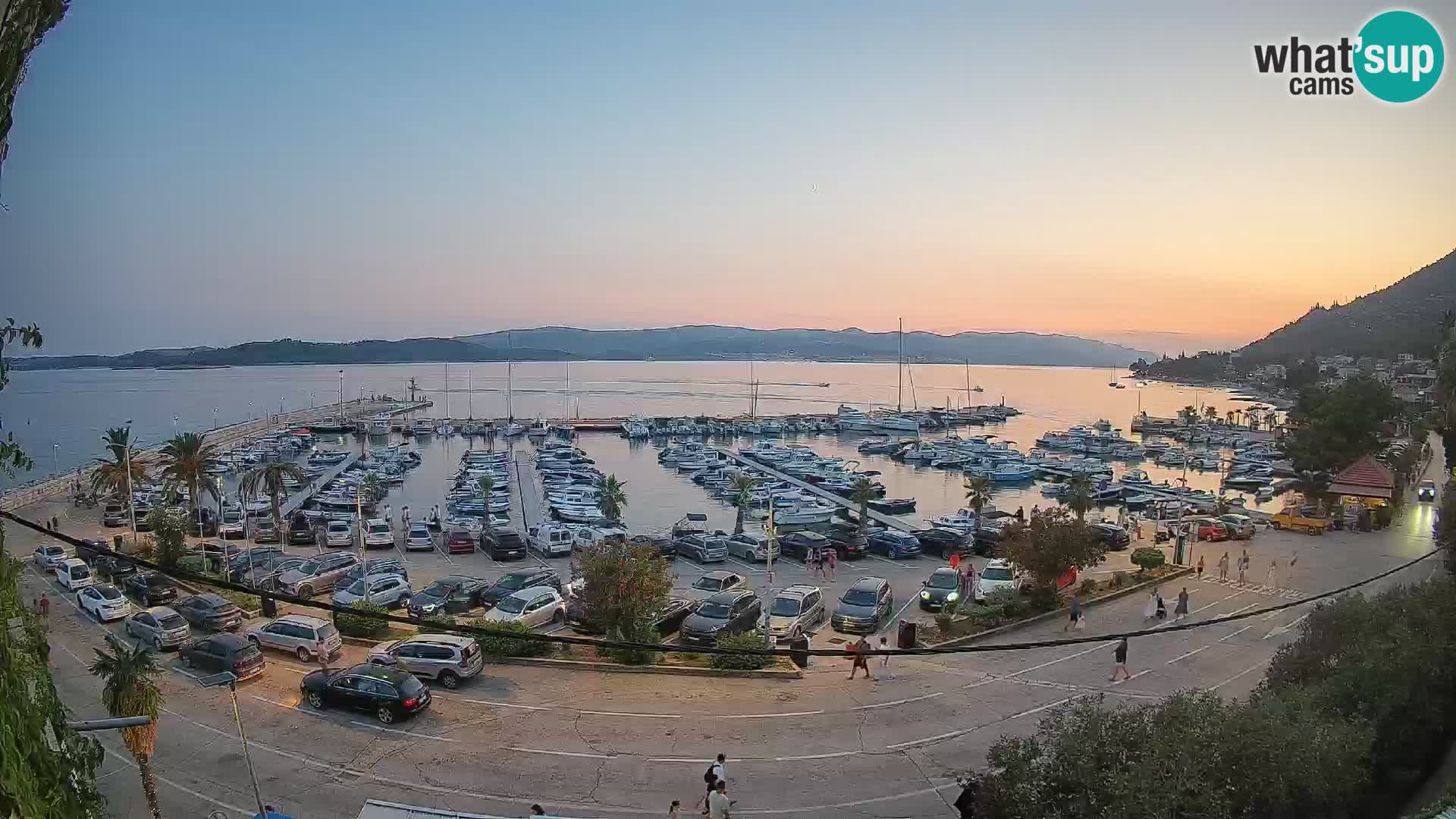 Webcam Orebić Uferpromenade – Fähre nach Korčula Live