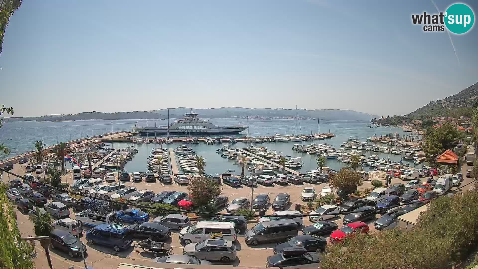 Webcam Orebić Uferpromenade – Fähre nach Korčula Live