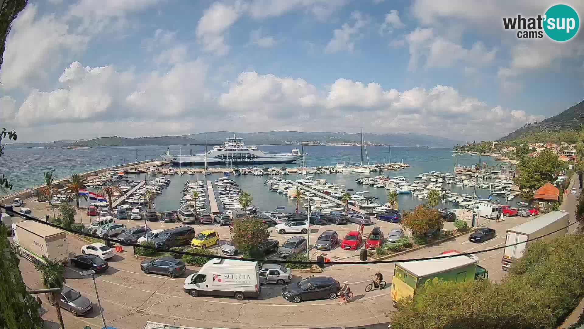 Webcam Orebić Riva – Ferry a Korčula en vivo
