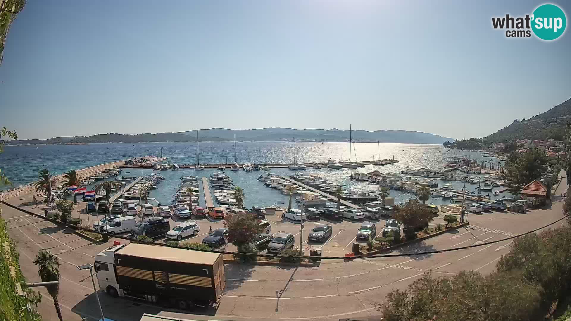 Webcam Orebić Riva – Ferry a Korčula en vivo