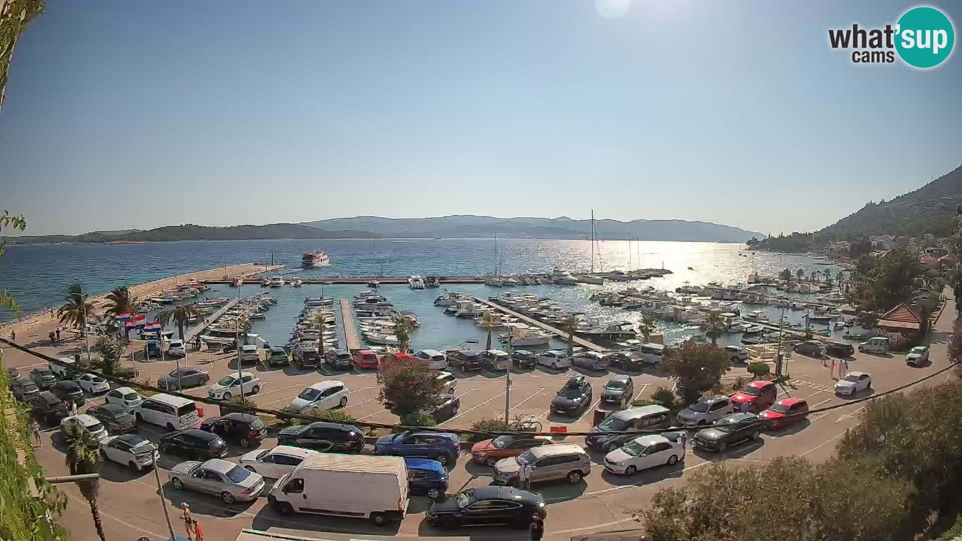 Webcam Orebić Uferpromenade – Fähre nach Korčula Live