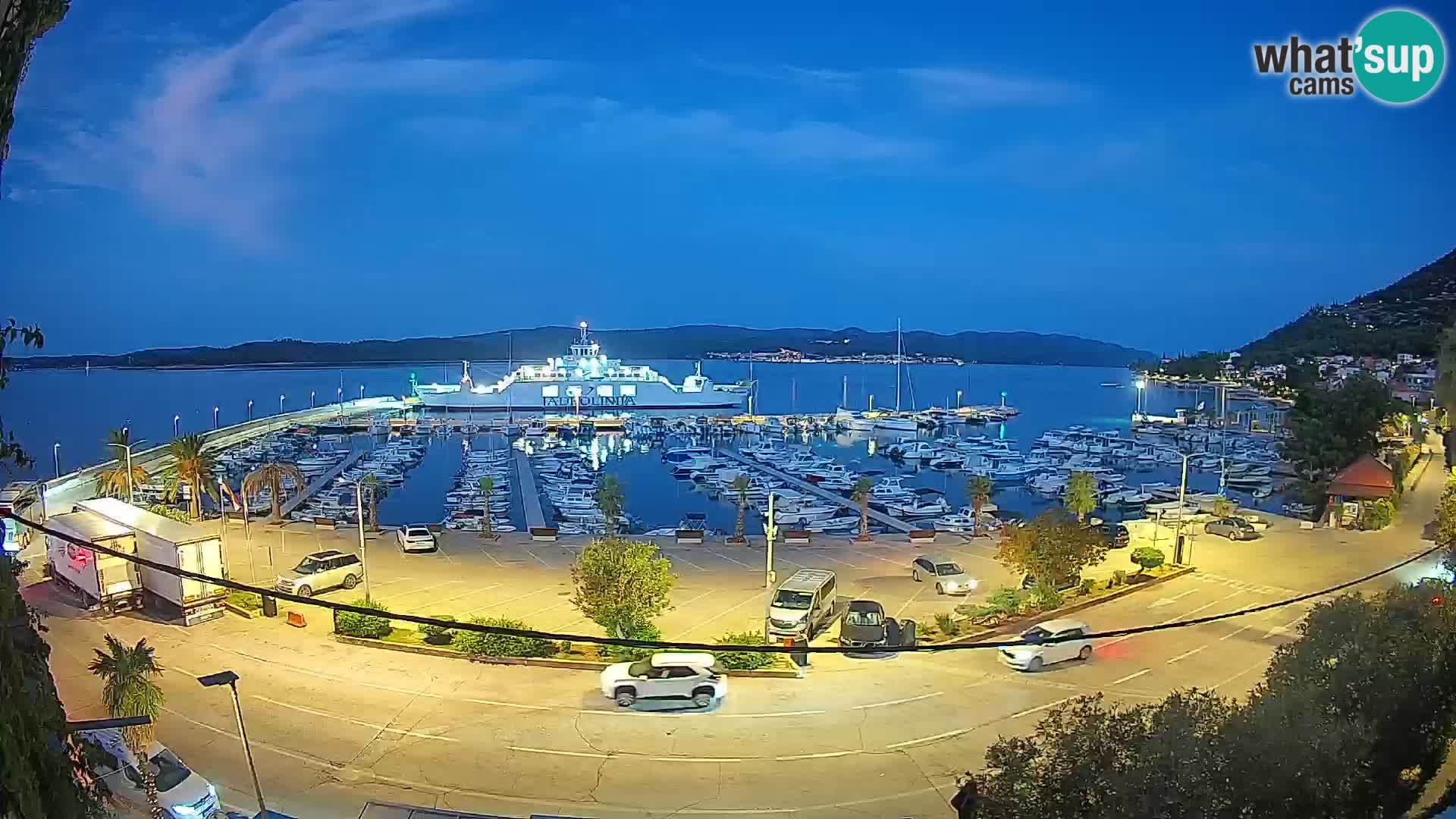 Webcam Orebić Riva – Ferry a Korčula en vivo