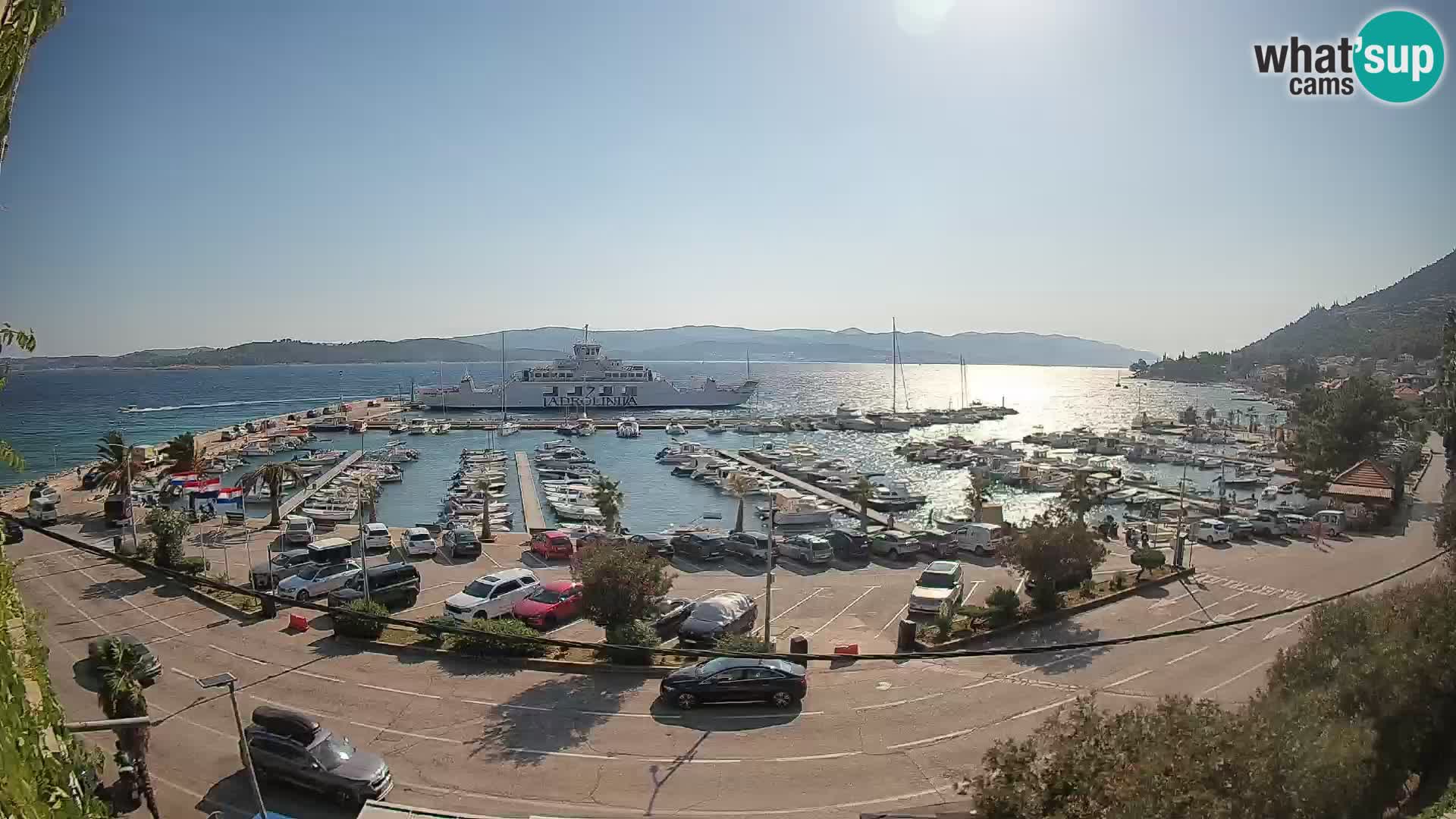 Web kamera Orebić Riva – Trajekt za Korčulu uživo