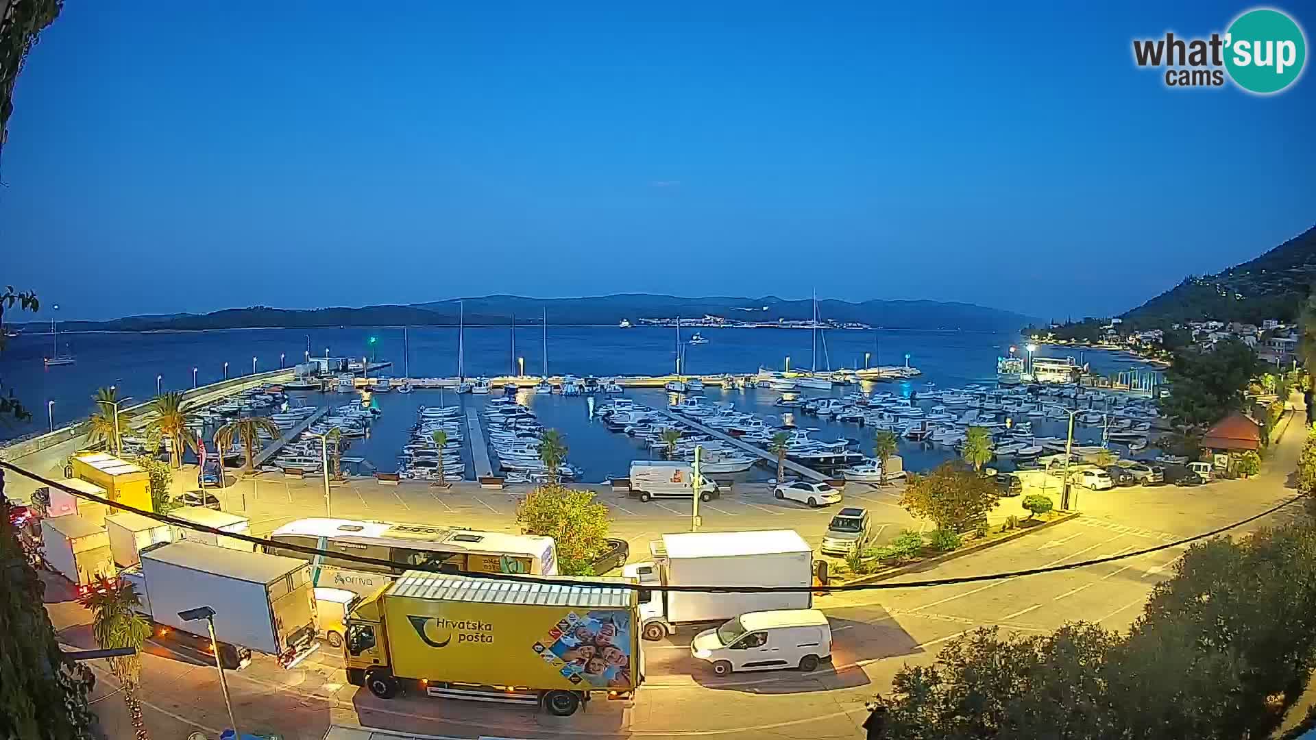 Webcam Orebić Uferpromenade – Fähre nach Korčula Live