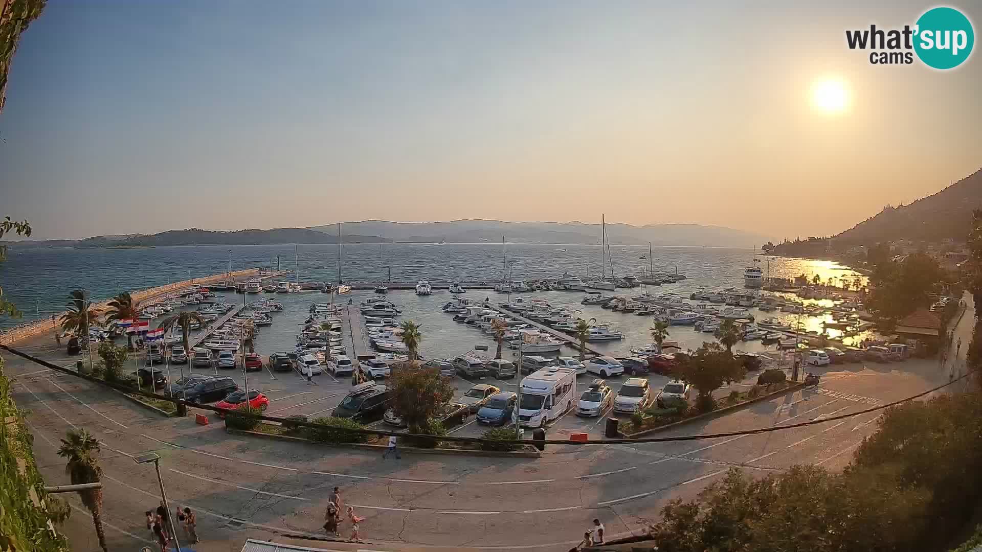 Spletna kamera Orebić Riva – Trajekt za Korčulo v živo