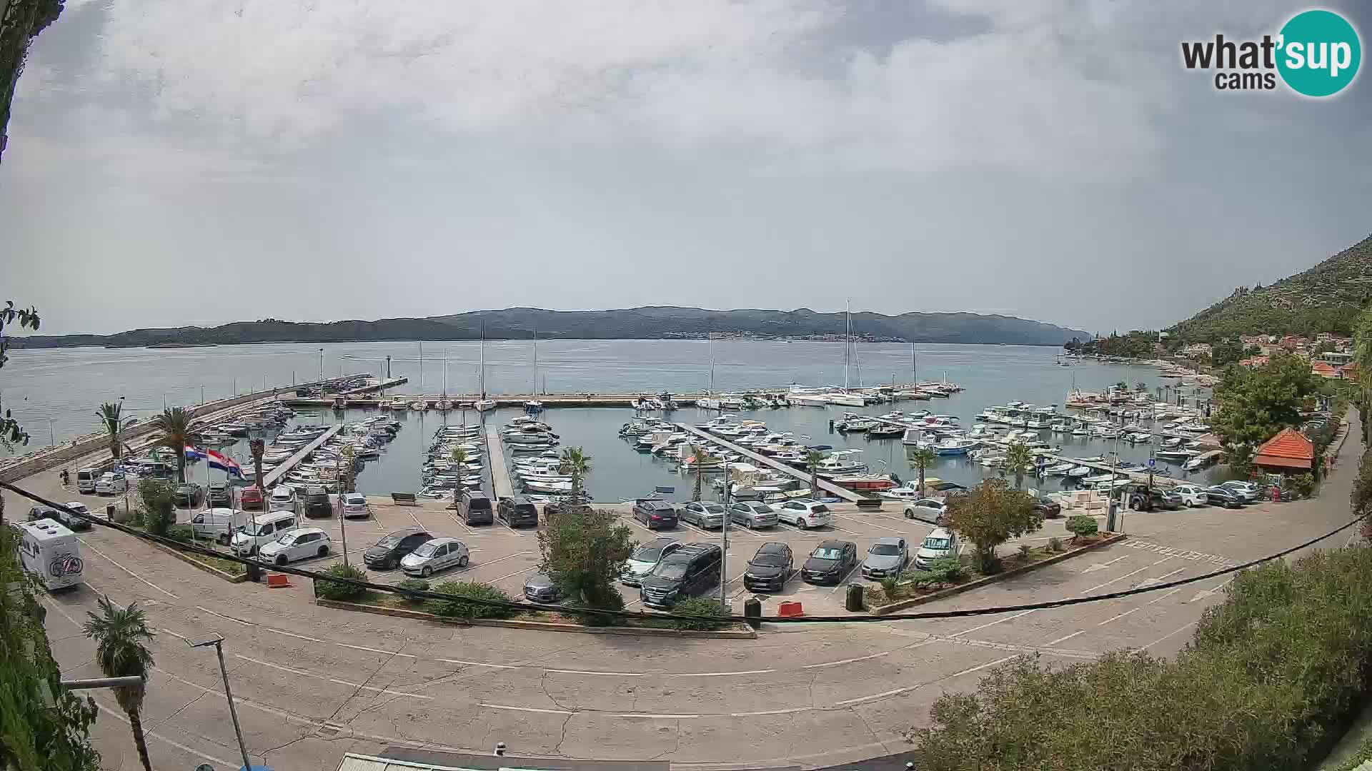 Spletna kamera Orebić Riva – Trajekt za Korčulo v živo