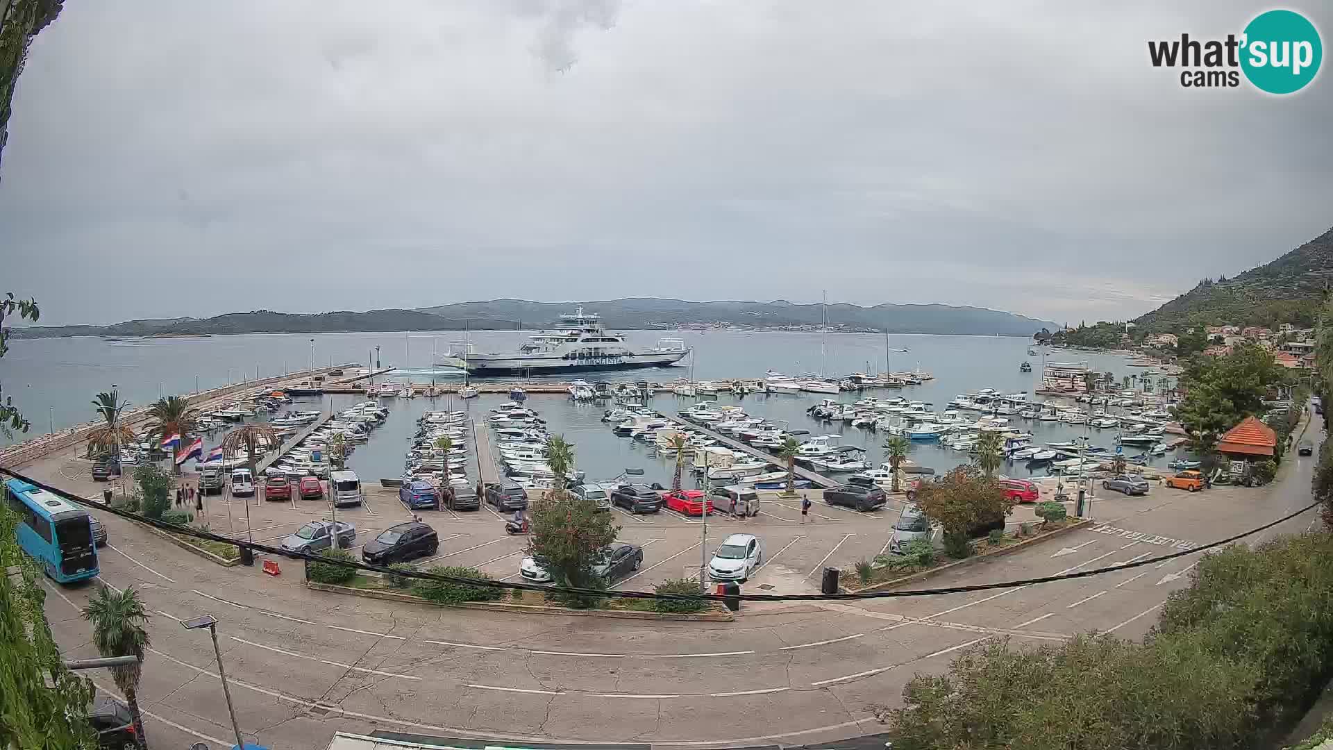 Webcam Orebić Riva – Ferry a Korčula en vivo