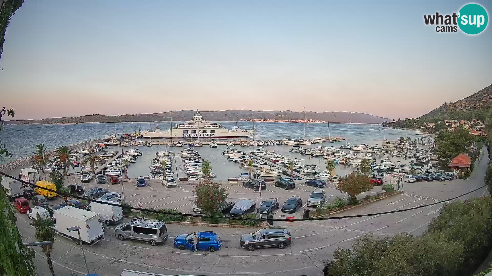 Spletna kamera Orebić Riva – Trajekt za Korčulo v živo
