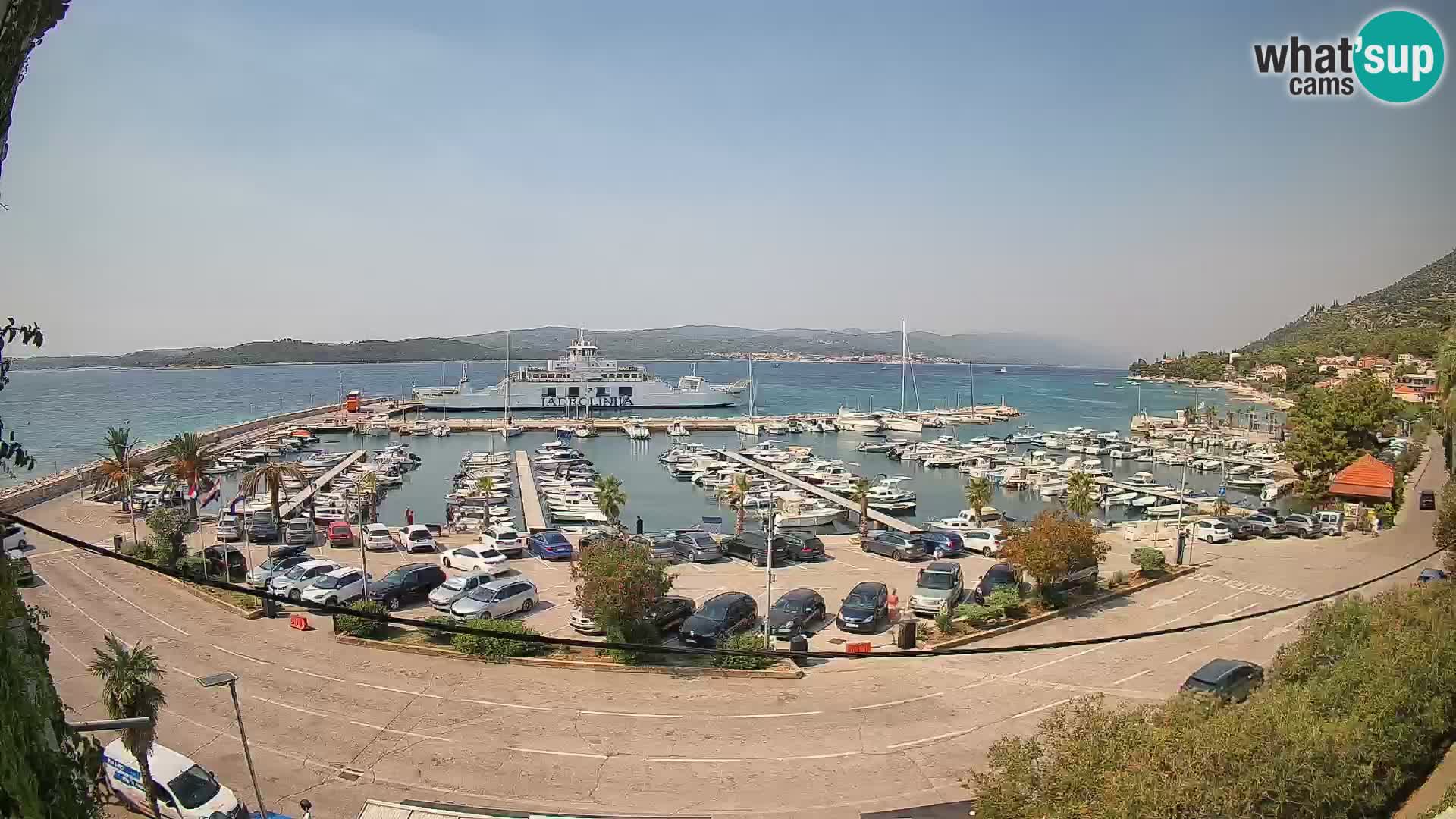 Webcam Orebić Uferpromenade – Fähre nach Korčula Live