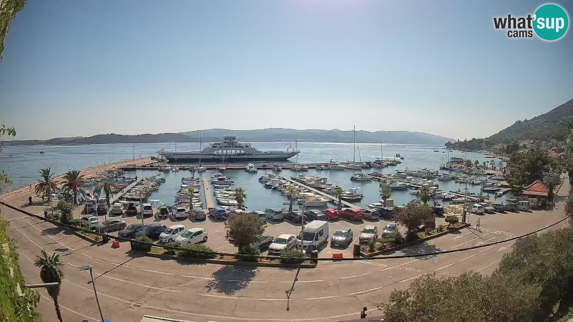 Web kamera Orebić Riva – Trajekt za Korčulu uživo