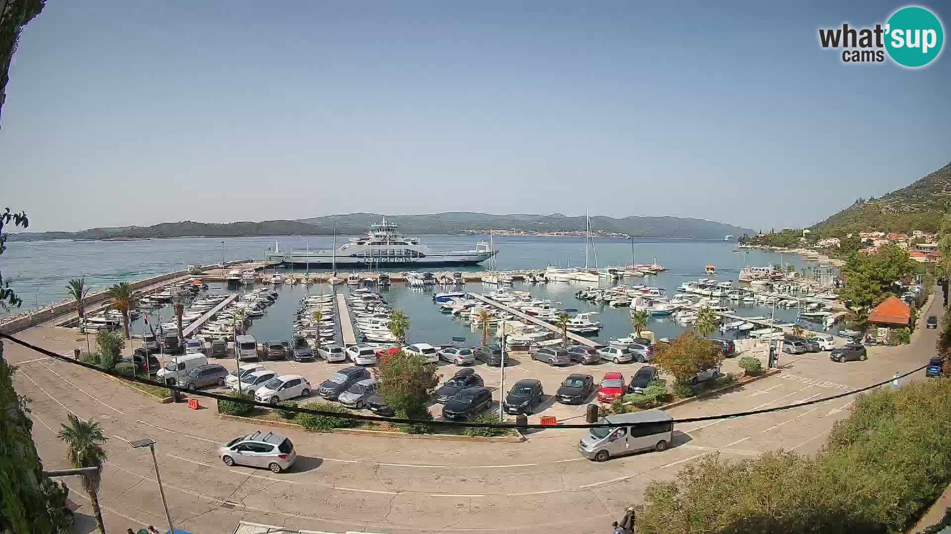 Web kamera Orebić Riva – Trajekt za Korčulu uživo