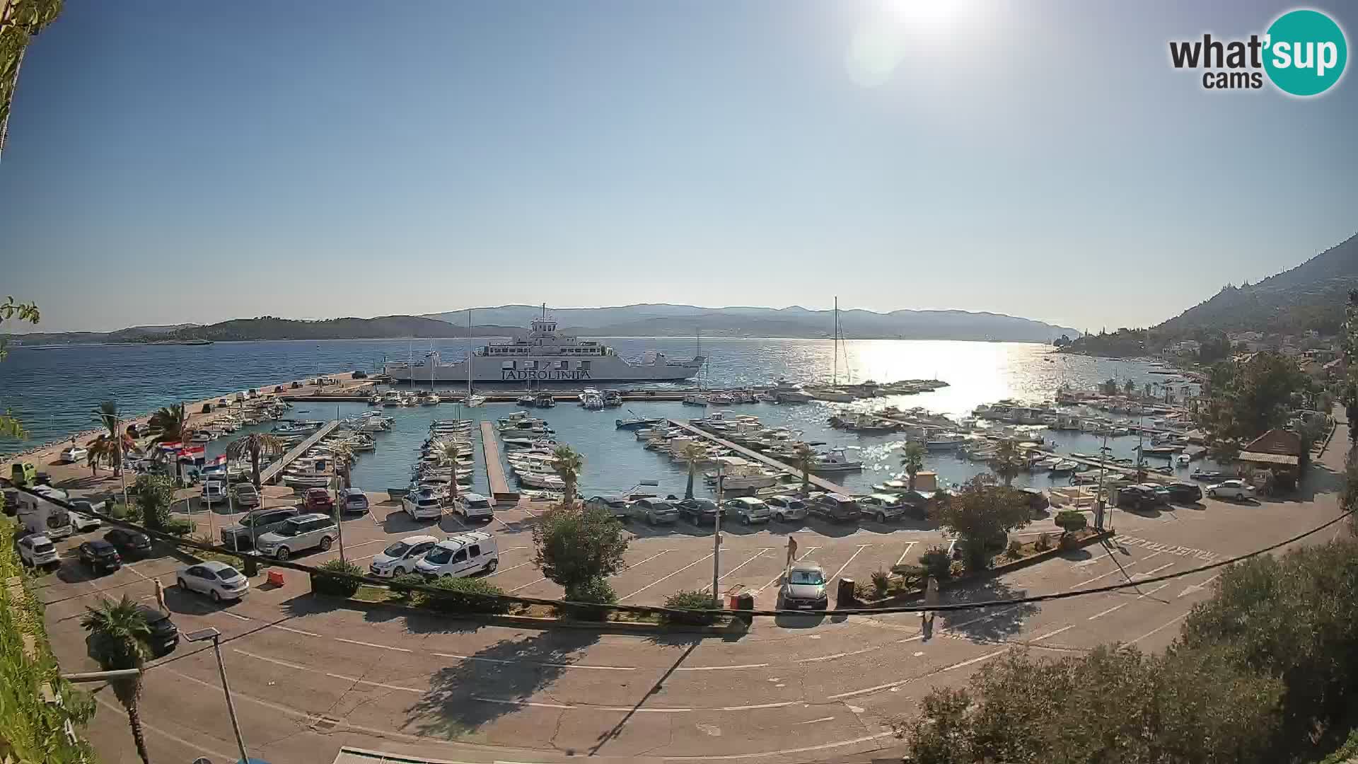 Webcam Orebić Riva – Ferry to Korčula Live