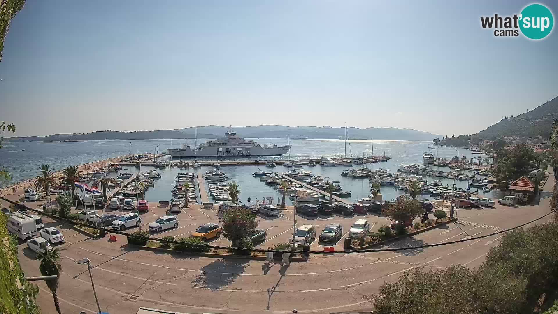 Webcam Orebić Uferpromenade – Fähre nach Korčula Live