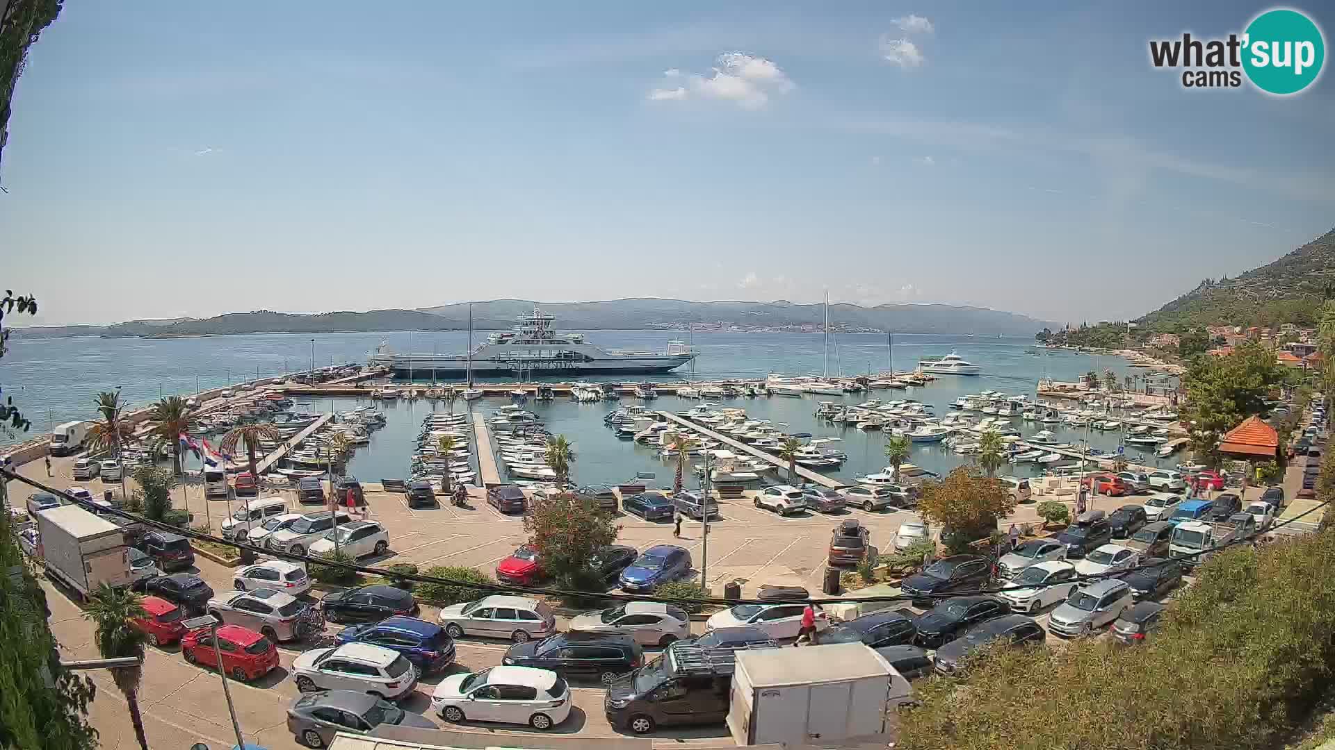 Webcam Orebić Uferpromenade – Fähre nach Korčula Live