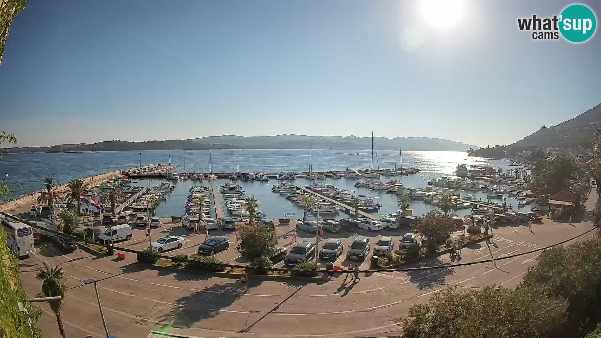 Webcam Orebić Uferpromenade – Fähre nach Korčula Live
