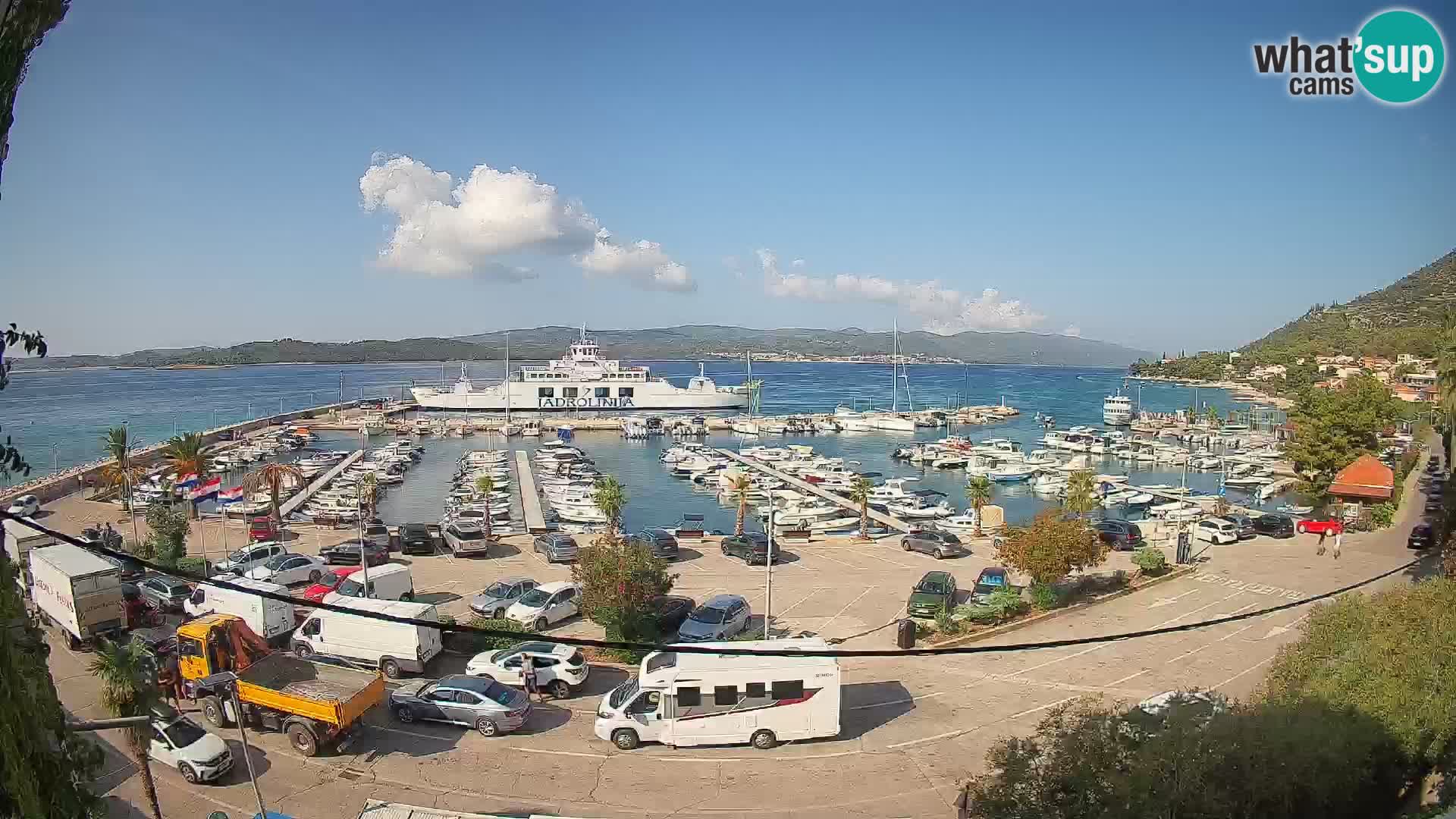 Webcam Orebić Riva – Ferry to Korčula Live