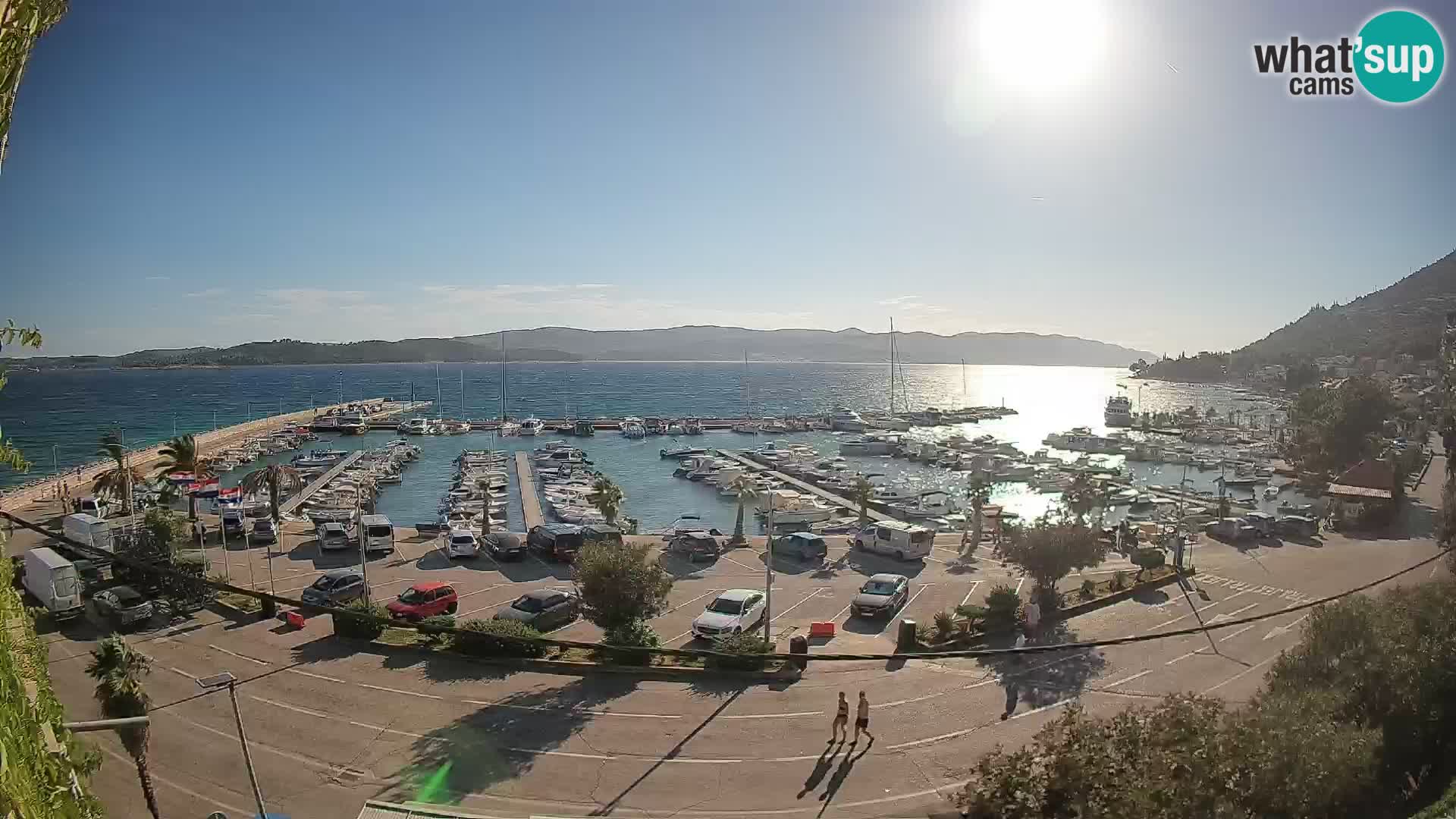 Webcam Orebić Uferpromenade – Fähre nach Korčula Live