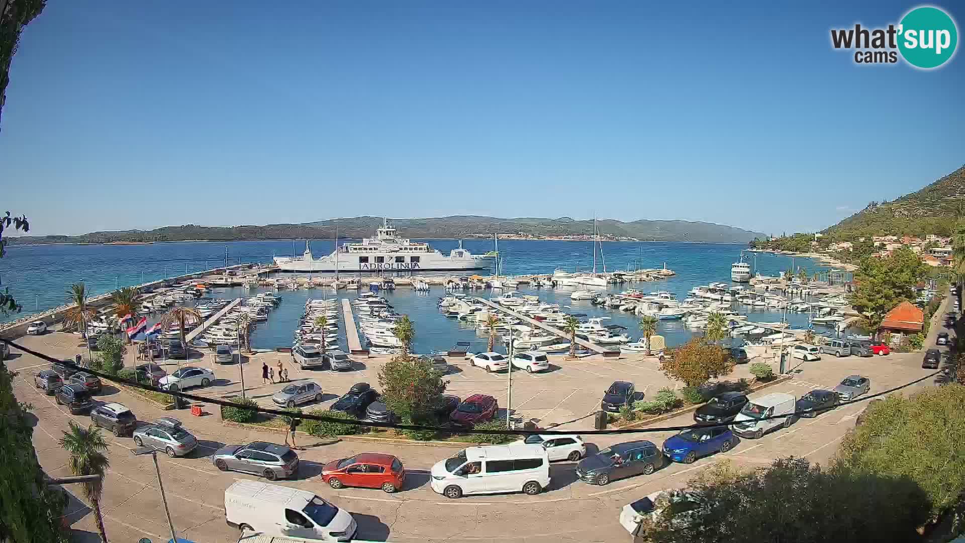 Webcam Orebić Uferpromenade – Fähre nach Korčula Live