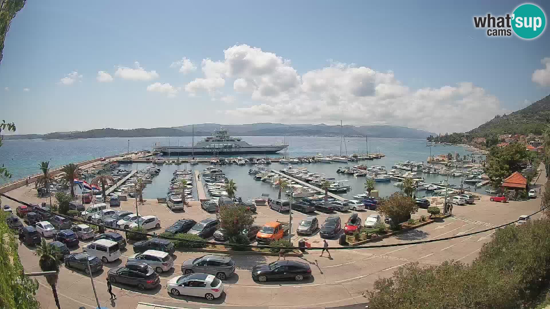 Web kamera Orebić Riva – Trajekt za Korčulu uživo