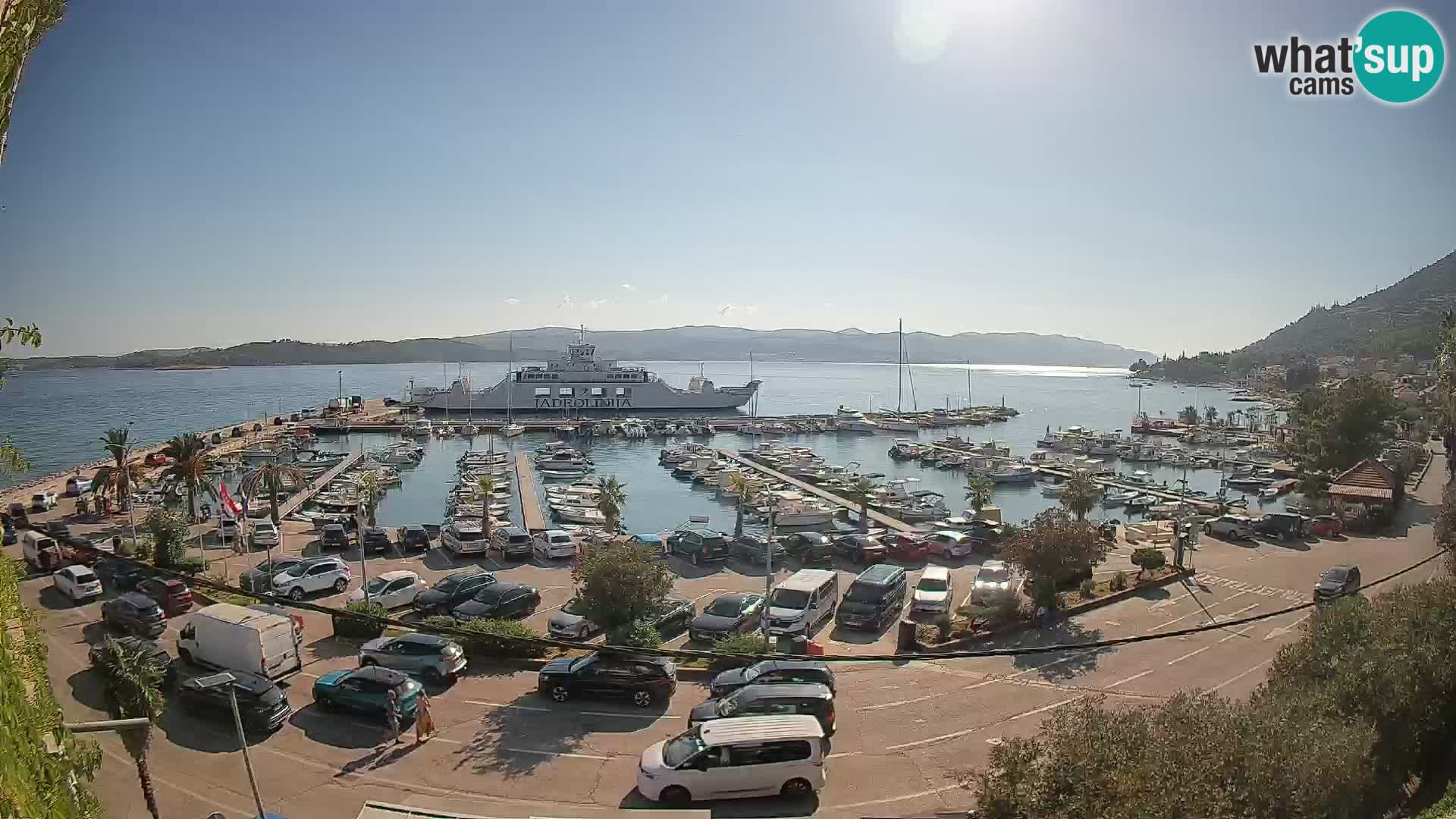 Webcam Orebić Riva – Ferry to Korčula Live