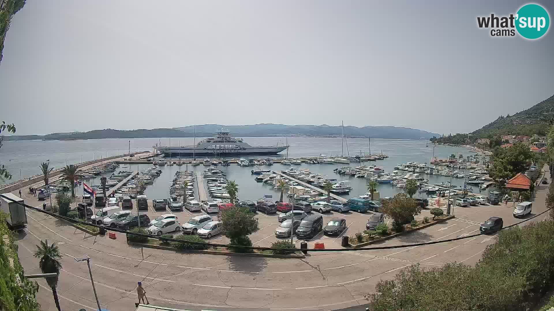Web kamera Orebić Riva – Trajekt za Korčulu uživo