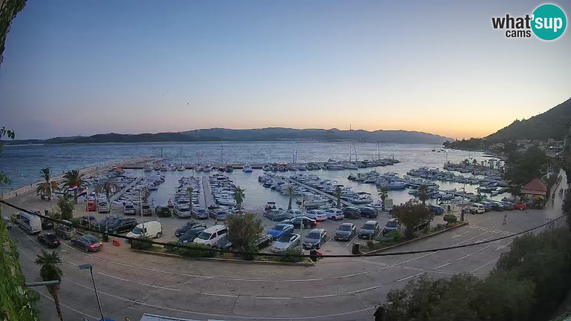 Spletna kamera Orebić Riva – Trajekt za Korčulo v živo