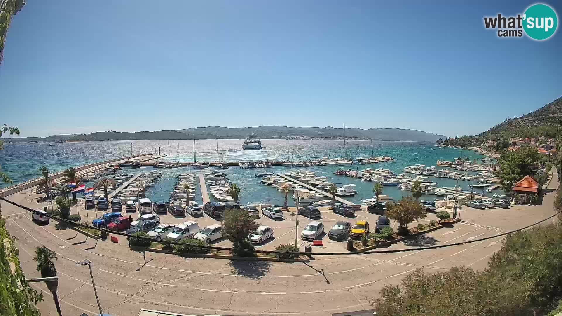 Webcam Orebić Riva – Ferry a Korčula en vivo