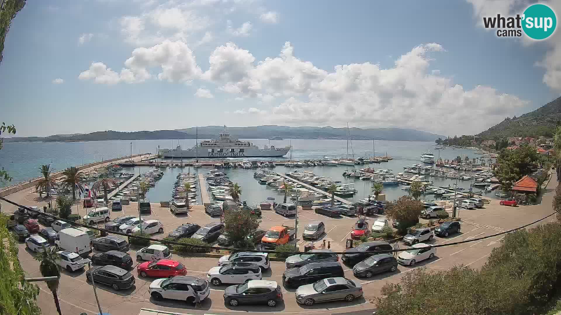 Webcam Orebić Riva – Ferry to Korčula Live